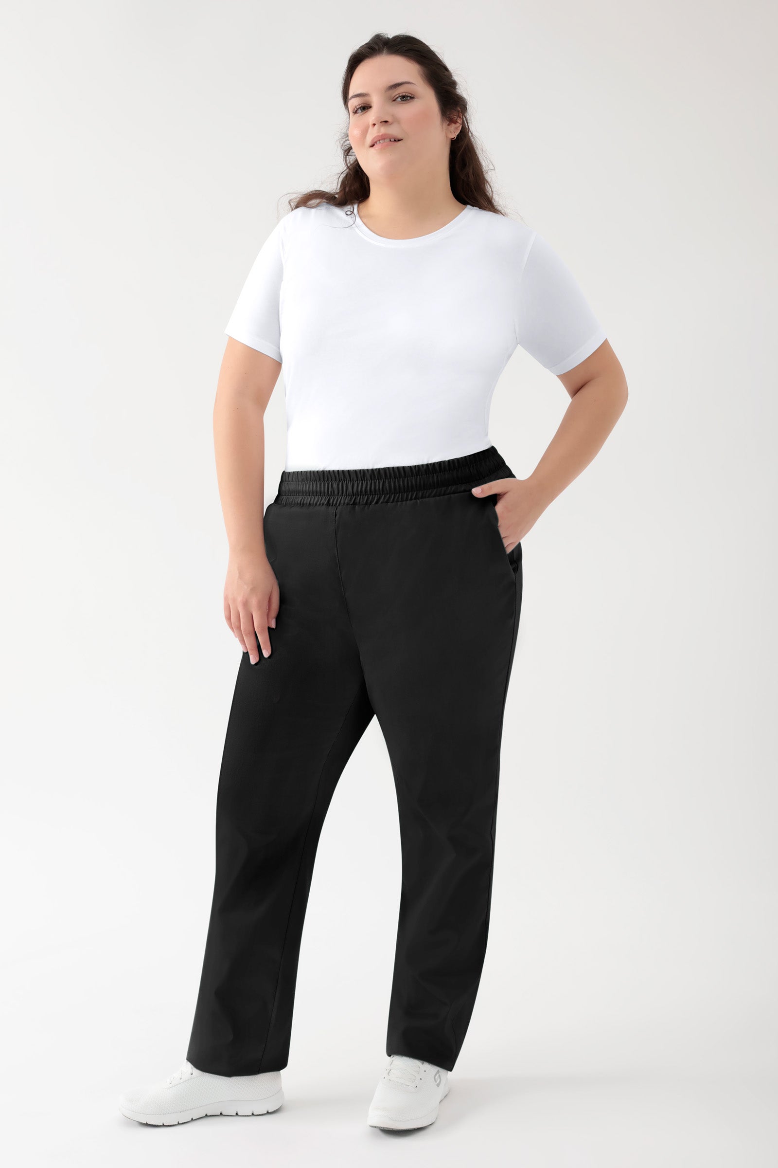 GREEN Stretch Hose Unisex - Rundumgummibund schwarz