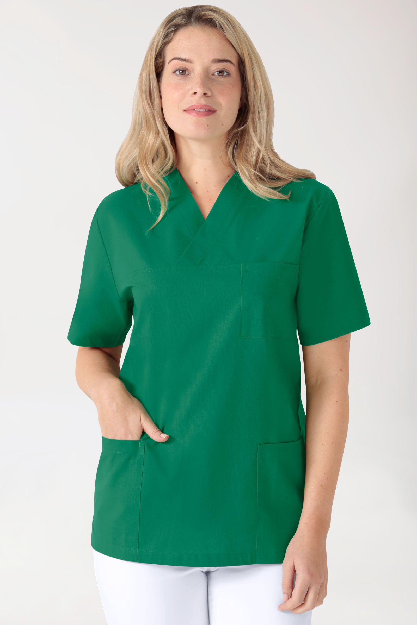 Baumwolle Schlupfkasack Unisex - Doppelpack grün