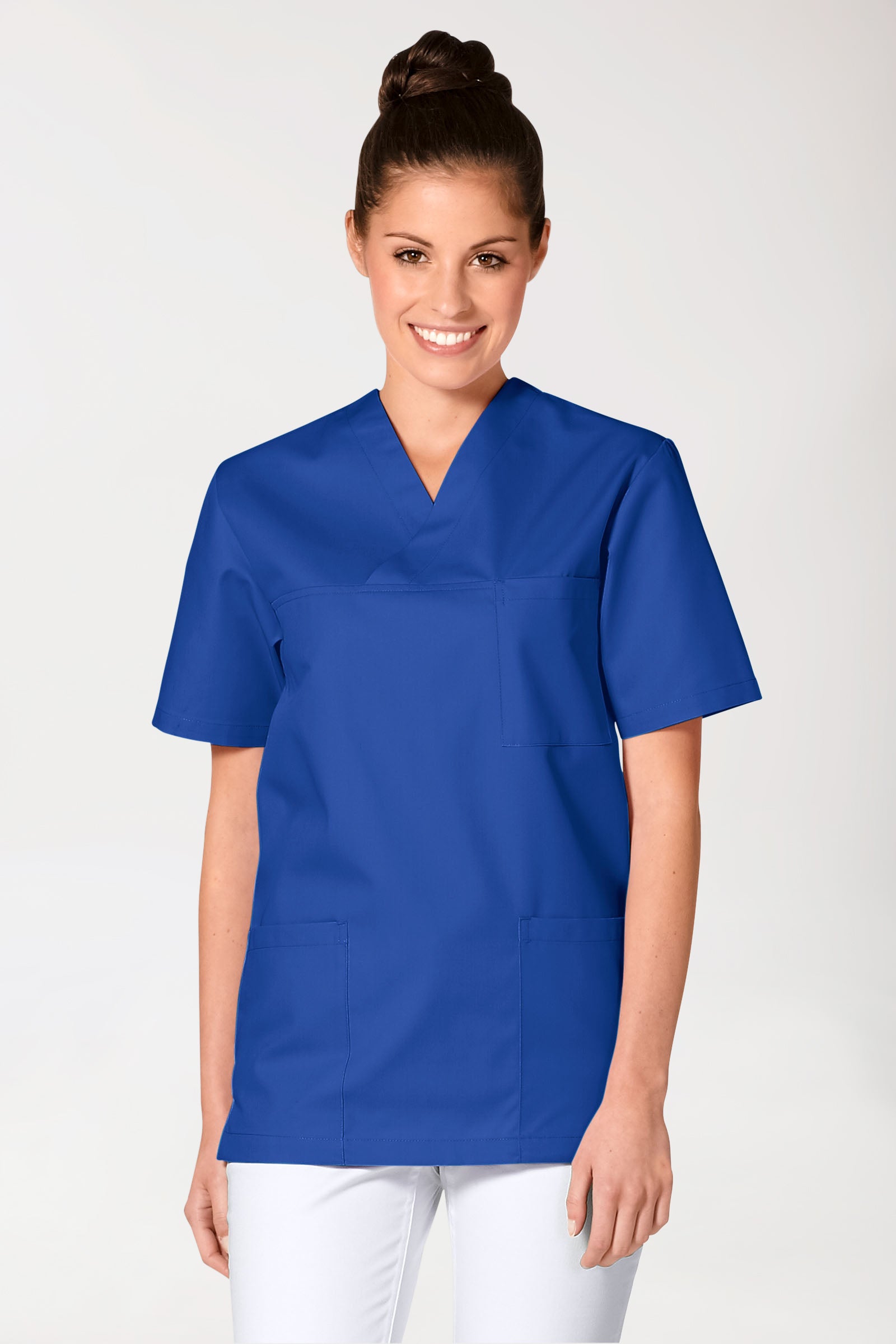 JUST STRONG Schlupfkasack Unisex - V-Ausschnitt königsblau, Vorderansicht