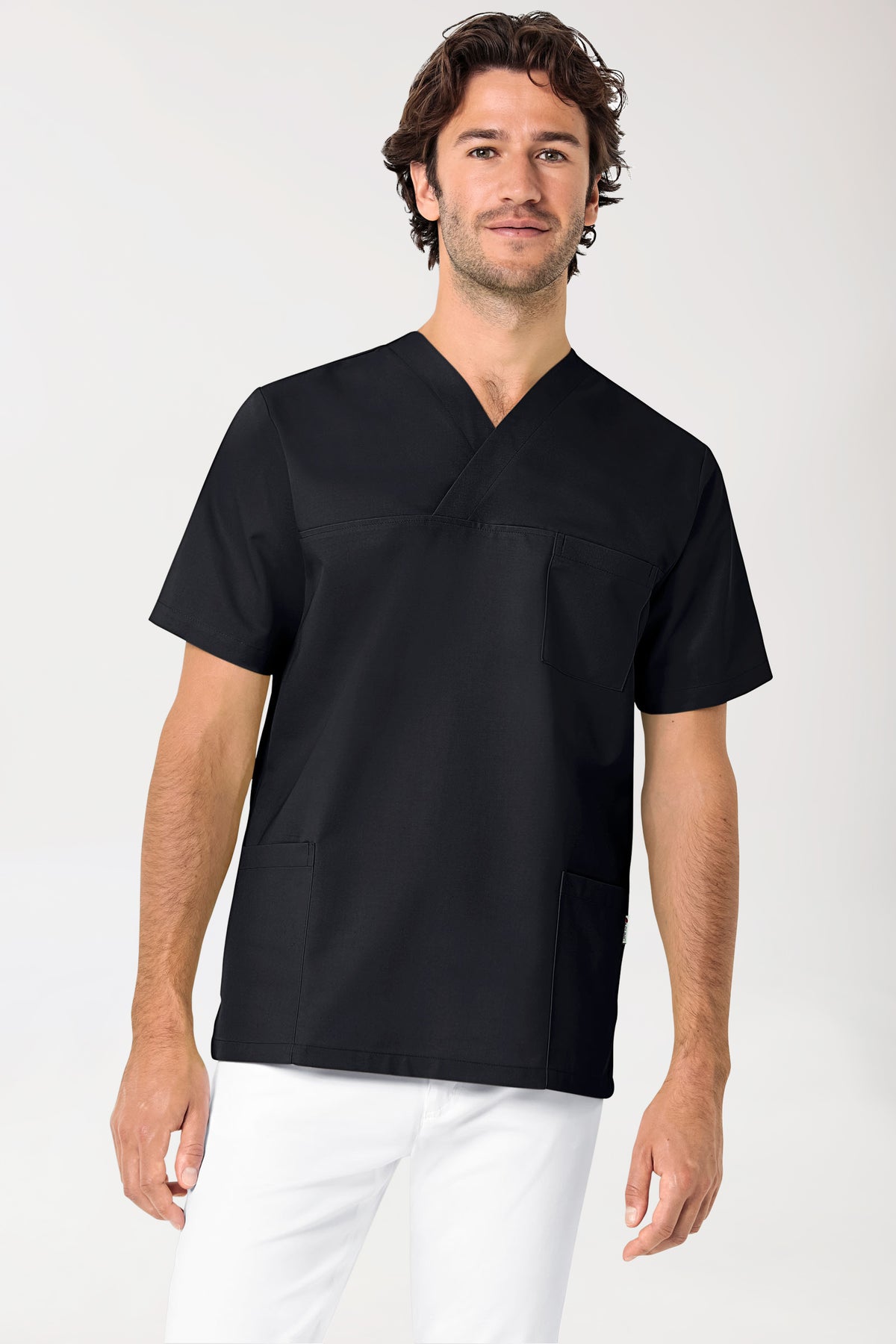 JUST STRONG Schlupfkasack Unisex - V-Ausschnitt schwarz