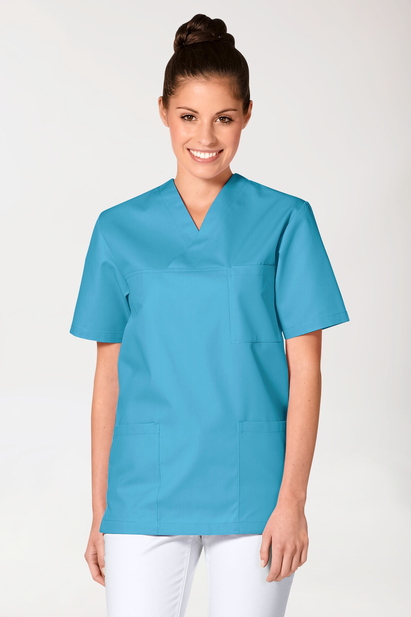 JUST STRONG Schlupfkasack Unisex - V-Ausschnitt türkis