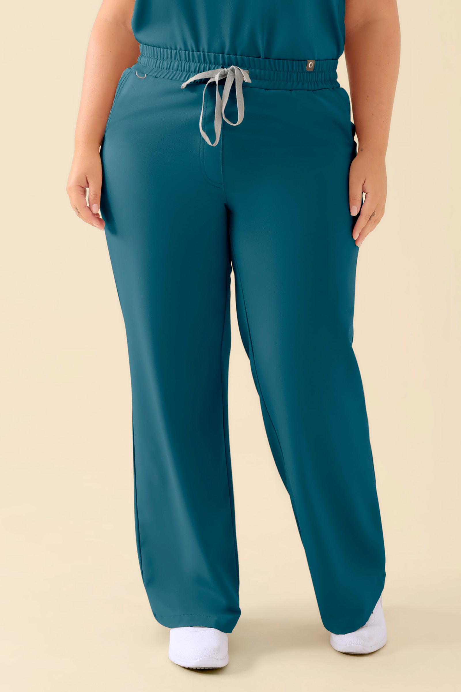 KAERE Hose Damen - weites Bein petrol, Vorderansicht