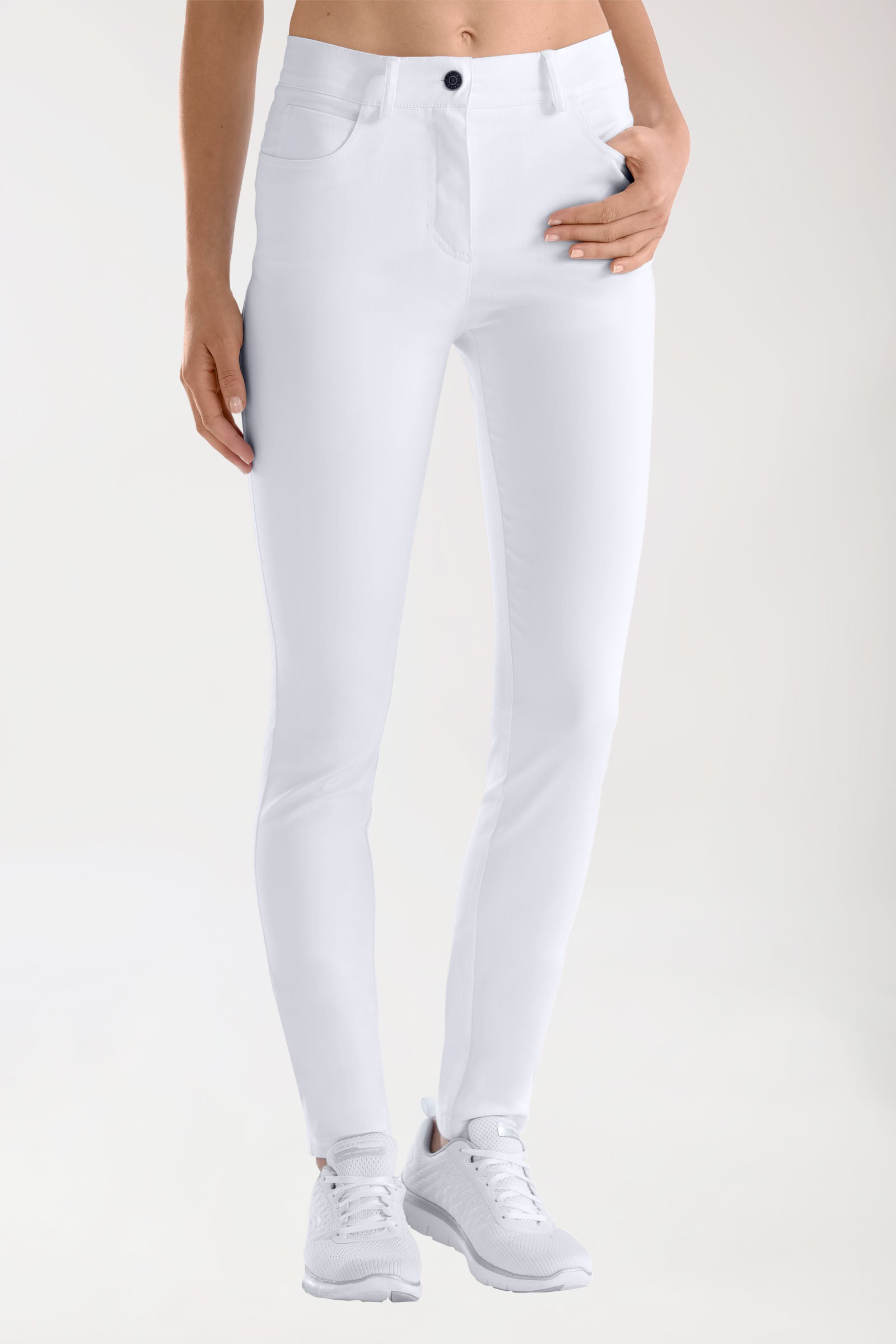 COMFY FLEX 5-Pocket Hose Damen - schlankes Bein weiß