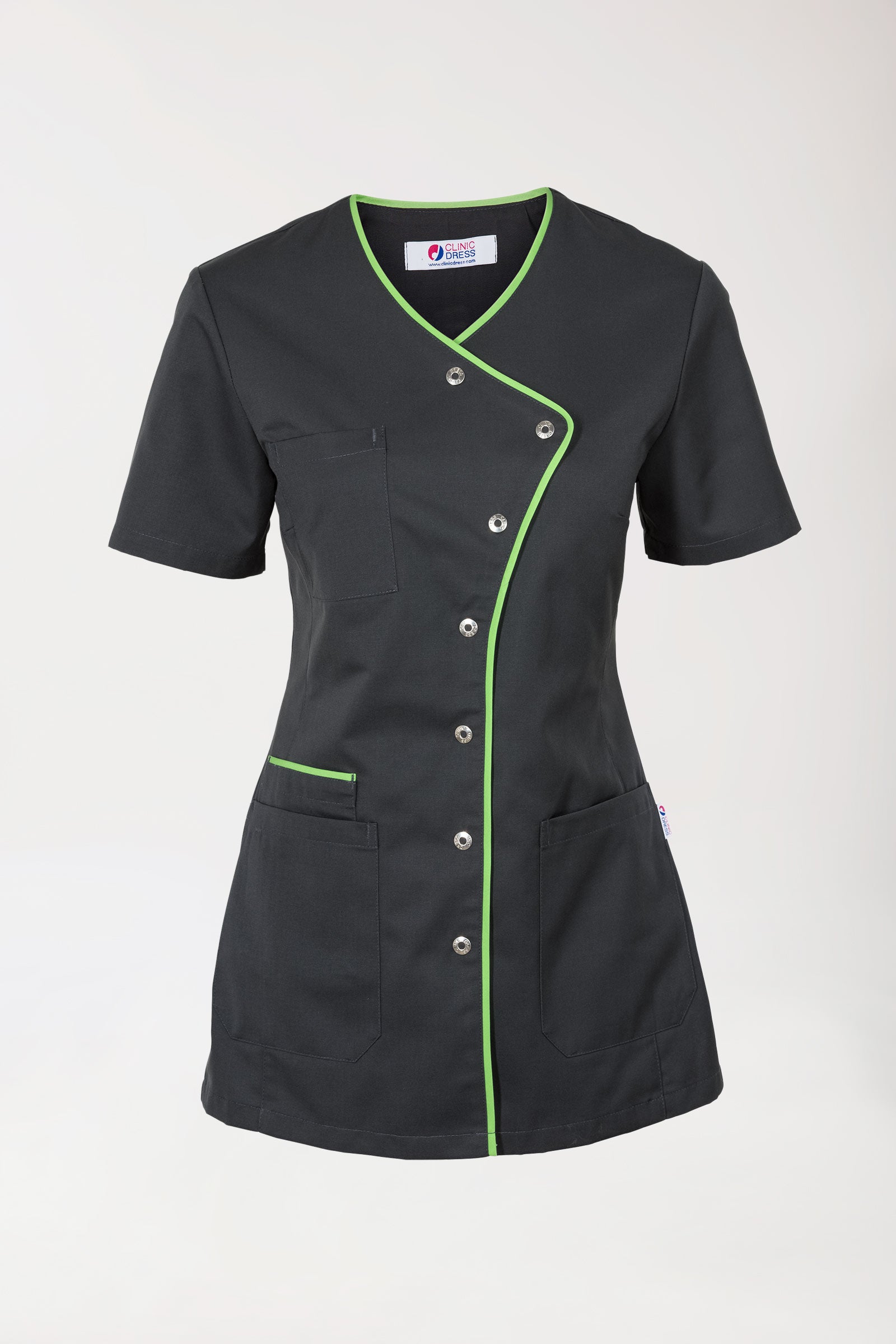 Kasack Damen Anthrazit Apfelgrün