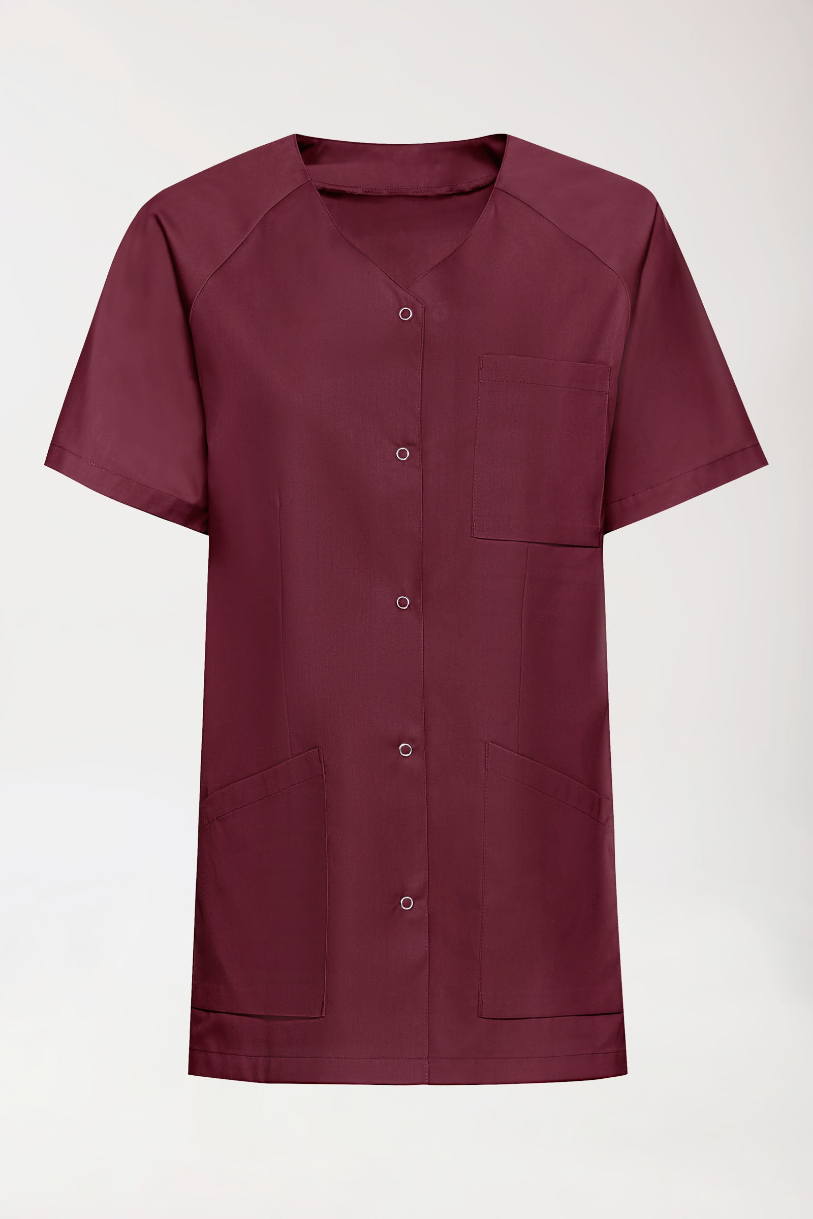 DER Kasack-Kasack Damen - durchgeknöpft bordeaux