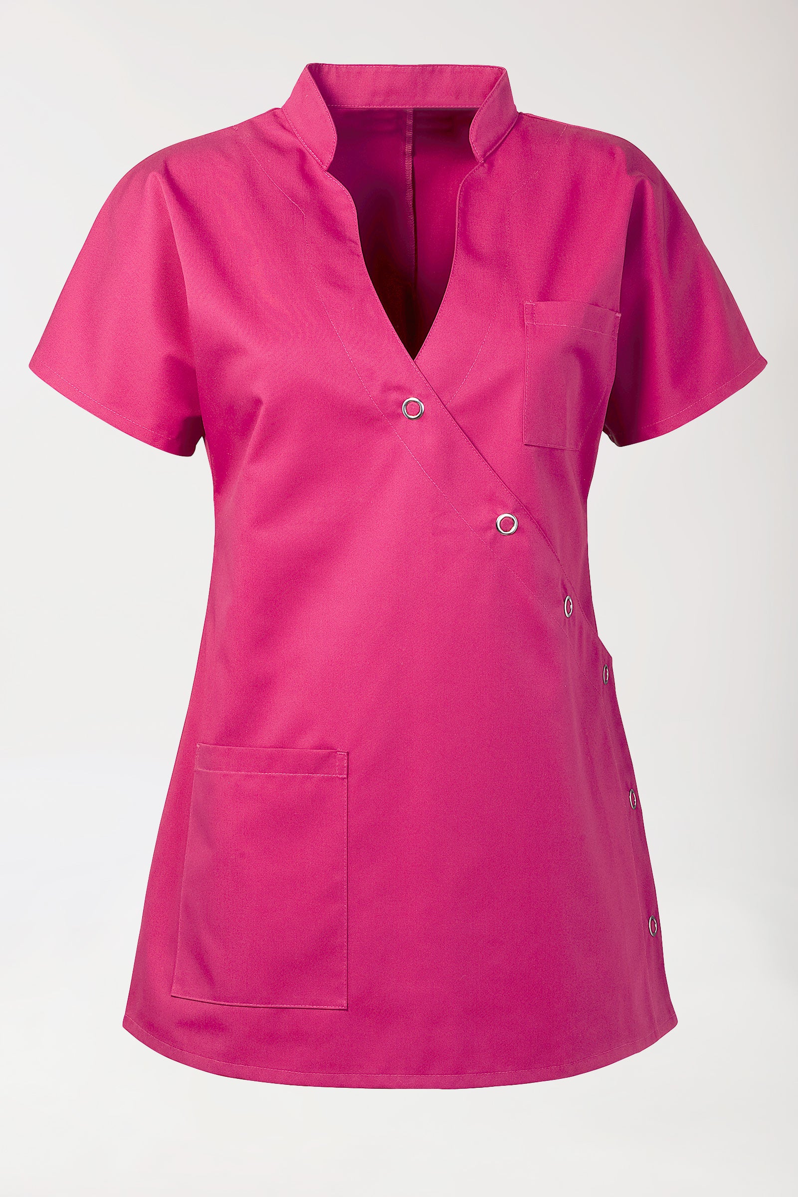 JUST STRONG Kasack Damen - Druckknopfleiste pink