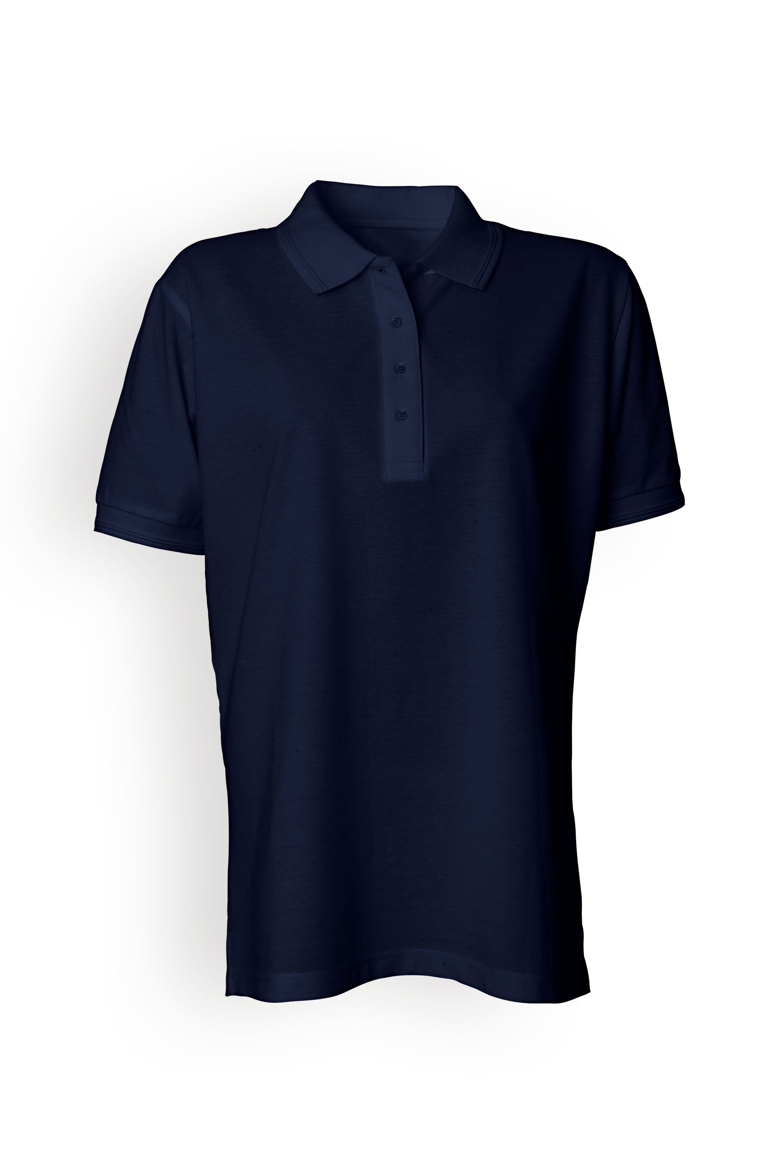 Piqué Shirt Damen Industriewäsche geeignet nach EN ISO 15797 - Polokragen nachtblau, Vorderansicht