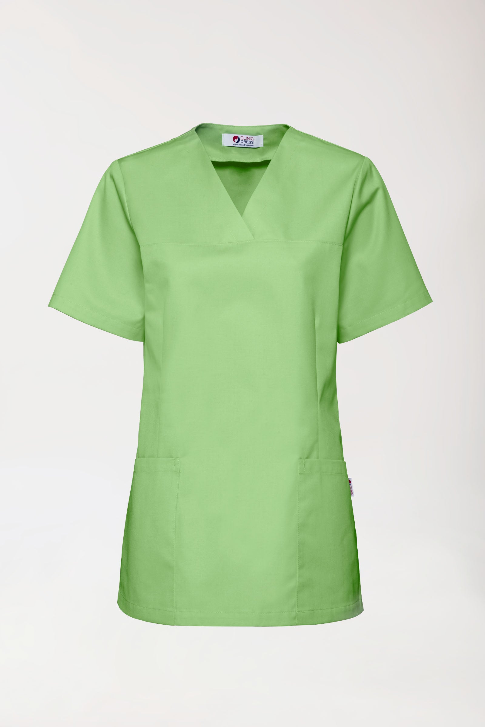 JUST STRONG Schlupfkasack Damen - V-Ausschnitt apfelgrün