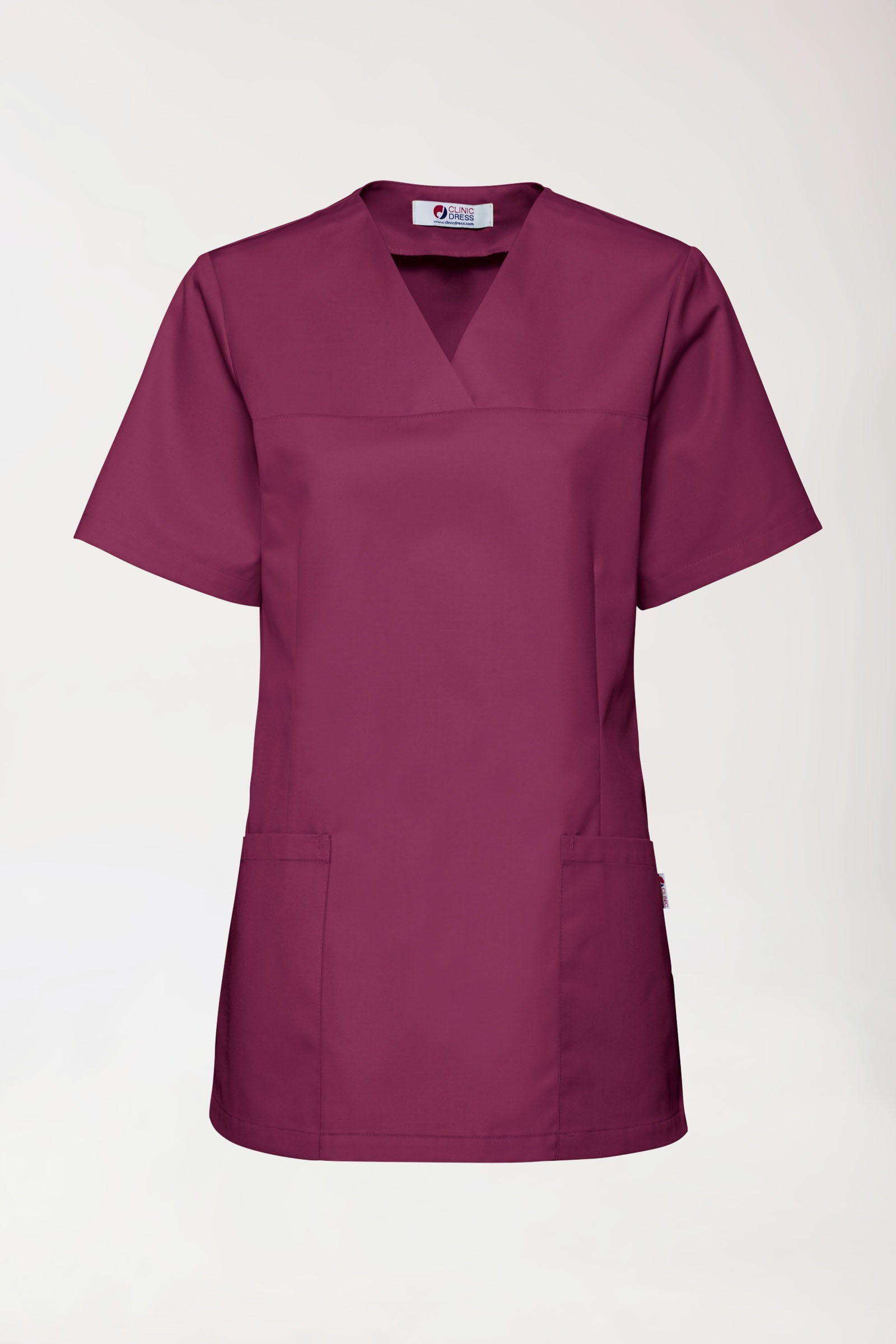 JUST STRONG Schlupfkasack Damen - V-Ausschnitt berry