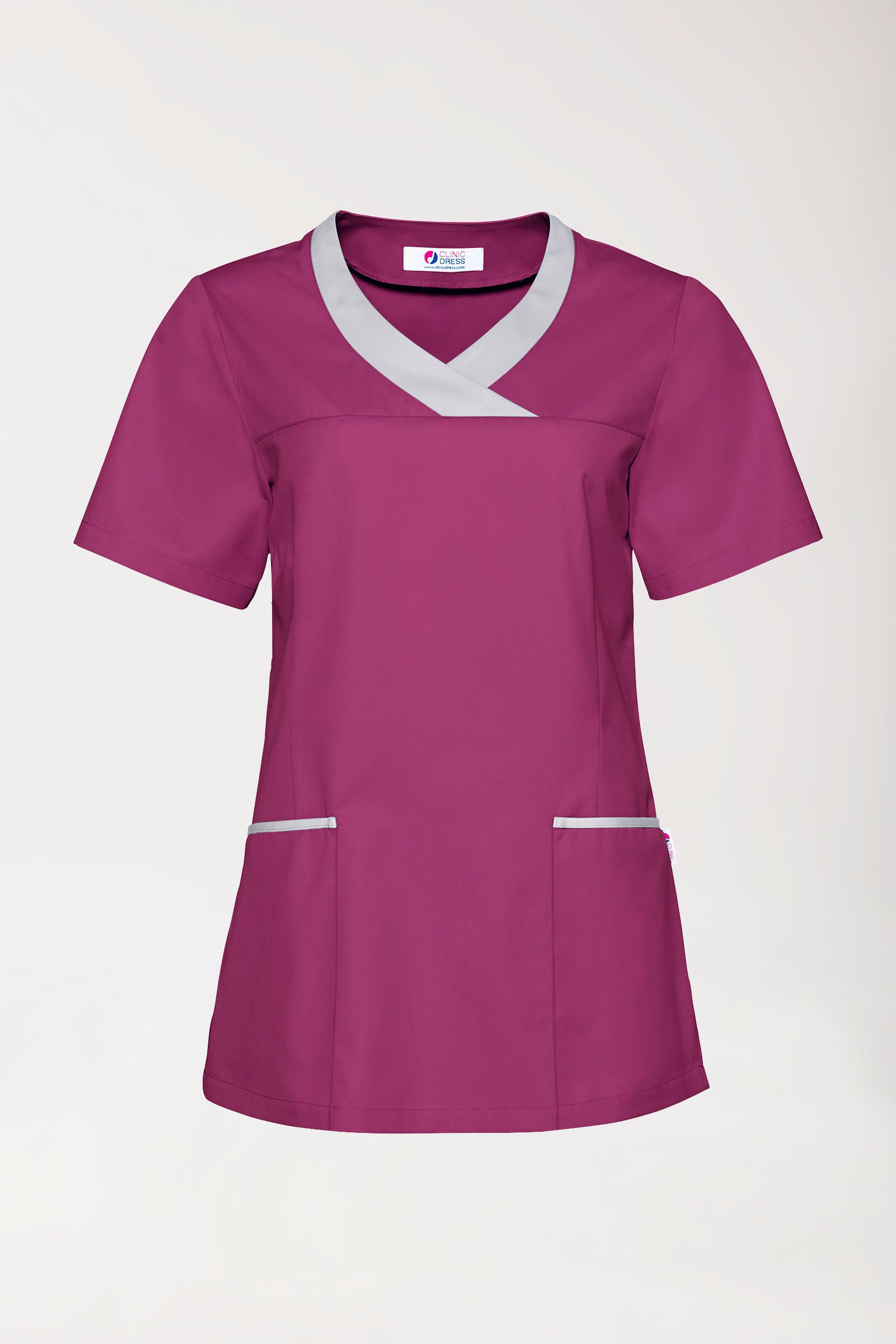 CORE Schlupfkasack Damen berry/grau, Vorderansicht