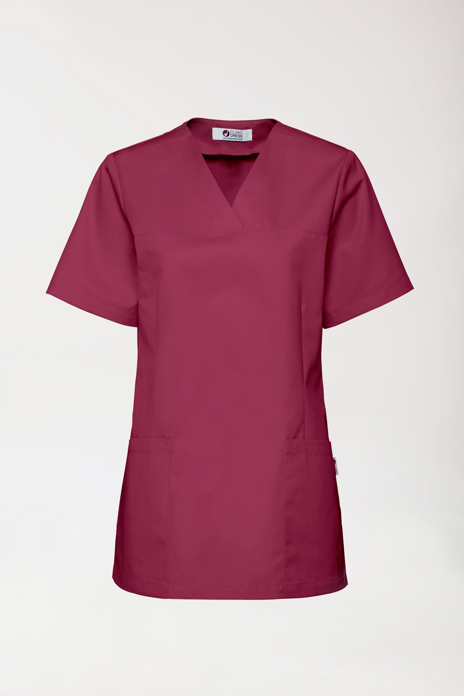 JUST STRONG Schlupfkasack Damen - V-Ausschnitt bordeaux