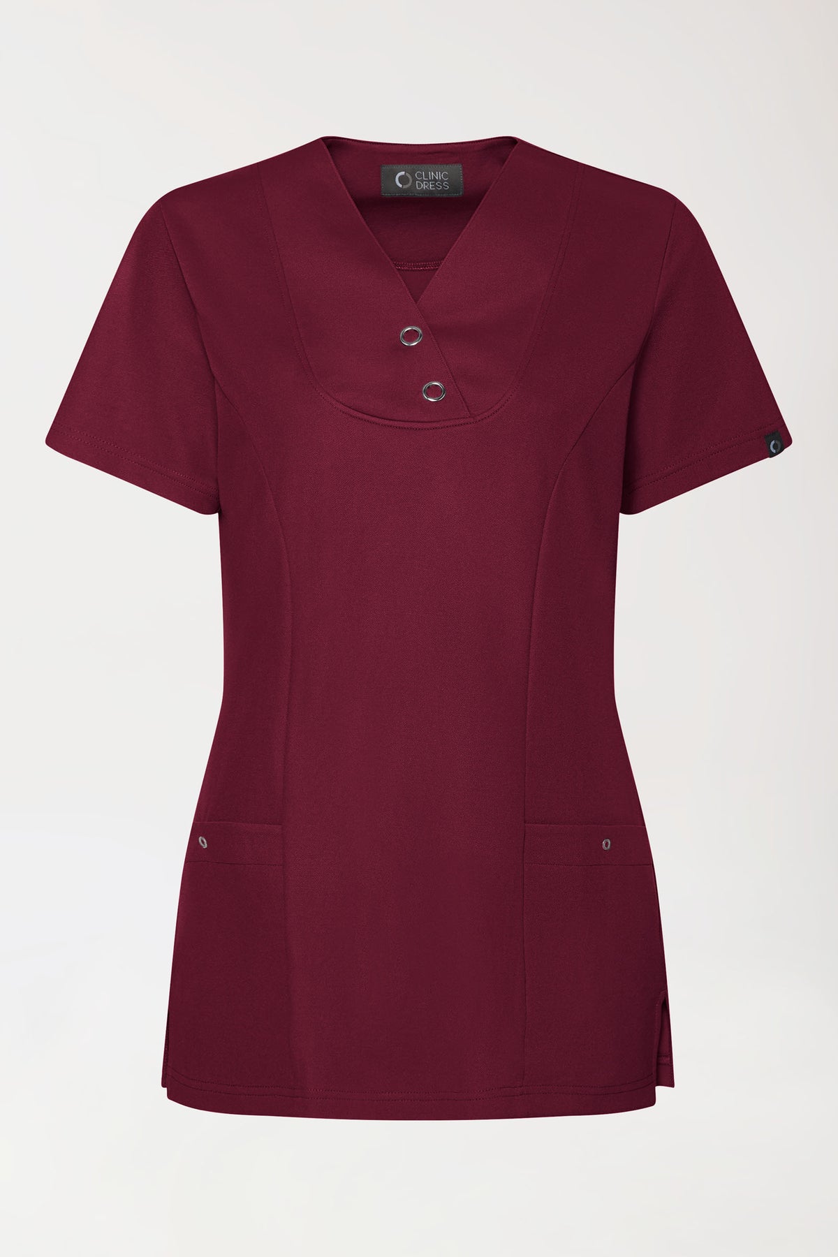 COMFY FLEX Stretch Schlupfkasack Damen - mit Druckknöpfen bordeaux