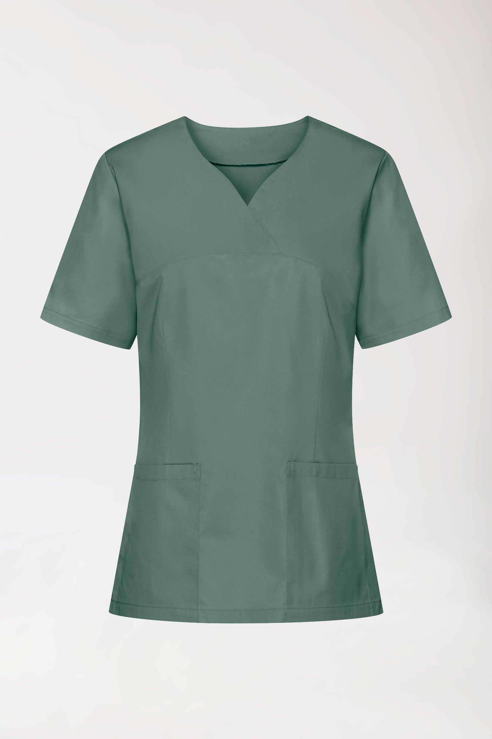 CORE Schlupfkasack Damen - Herzausschnitt dunkelgrün