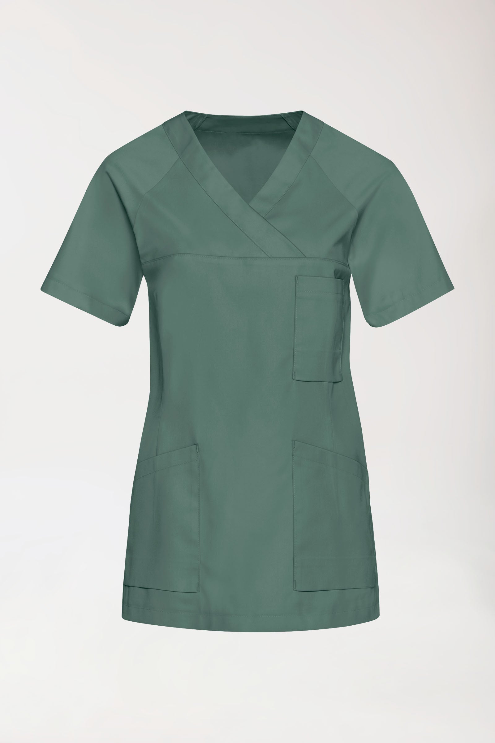 CORE Schlupfkasack Damen - V-Ausschnitt dunkelgrün