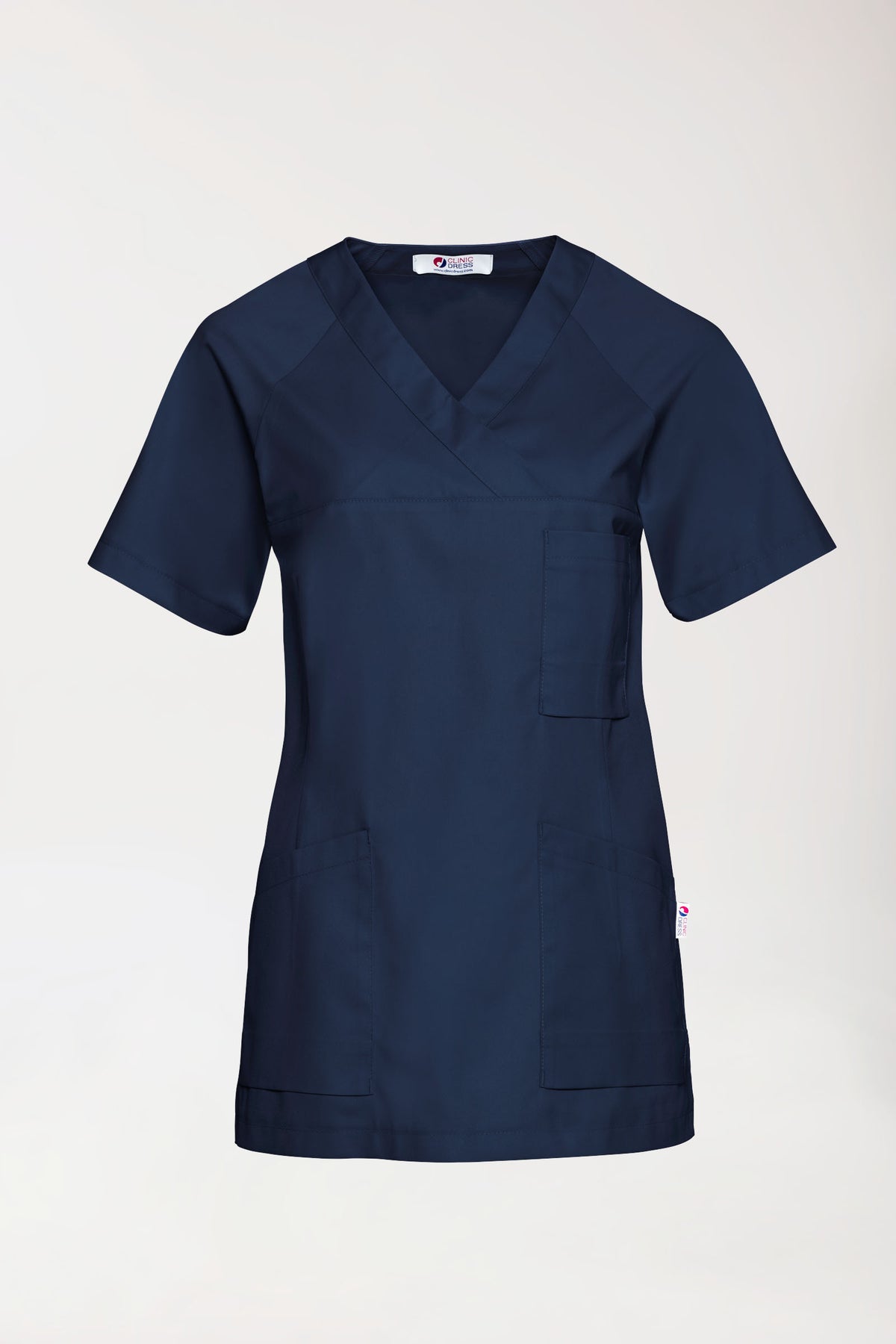 CORE Schlupfkasack Damen - V-Ausschnitt navy, Vorderansicht