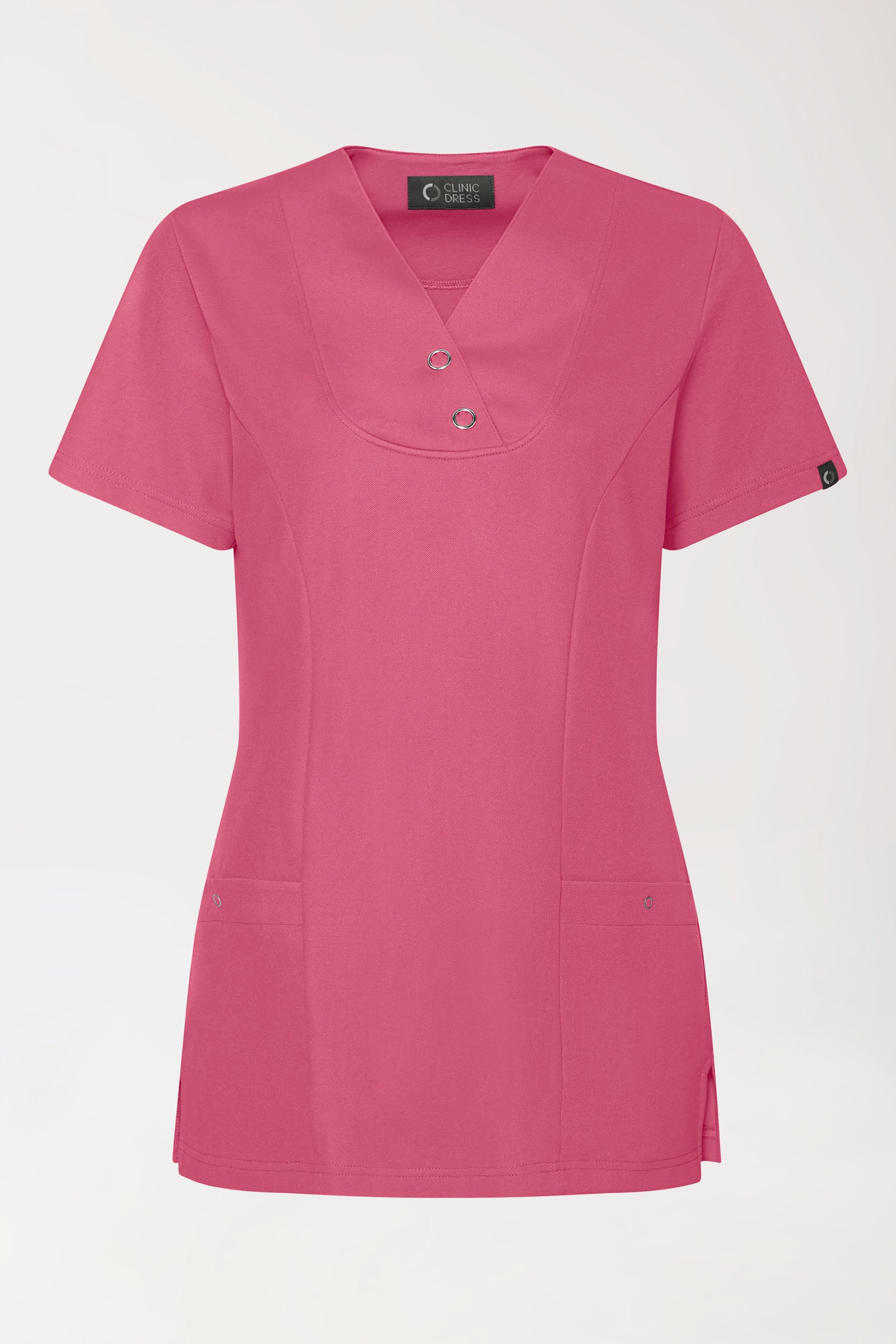 COMFY FLEX Stretch Schlupfkasack Damen - mit Druckknöpfen rosenholz