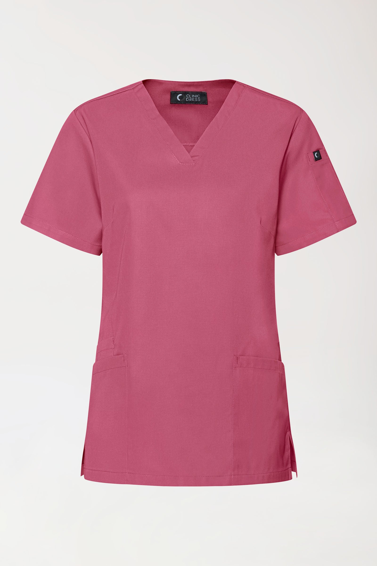 GREEN Stretch Schlupfkasack Damen - V-Ausschnitt rosenholz