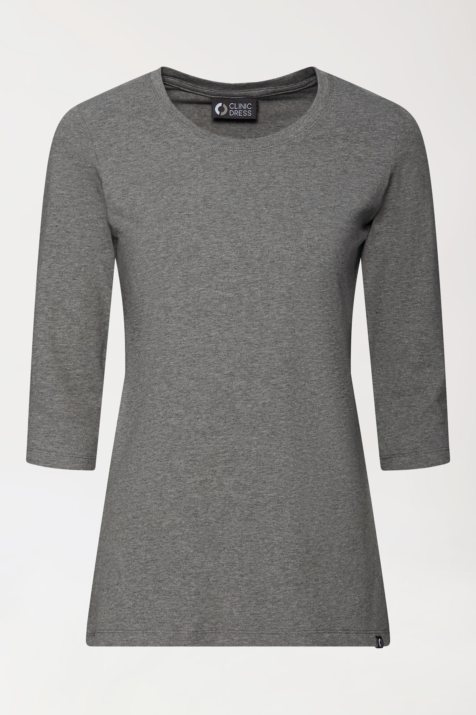 CORE Shirt Damen - 3/4 Arm dunkelgrau melange, Vorderansicht