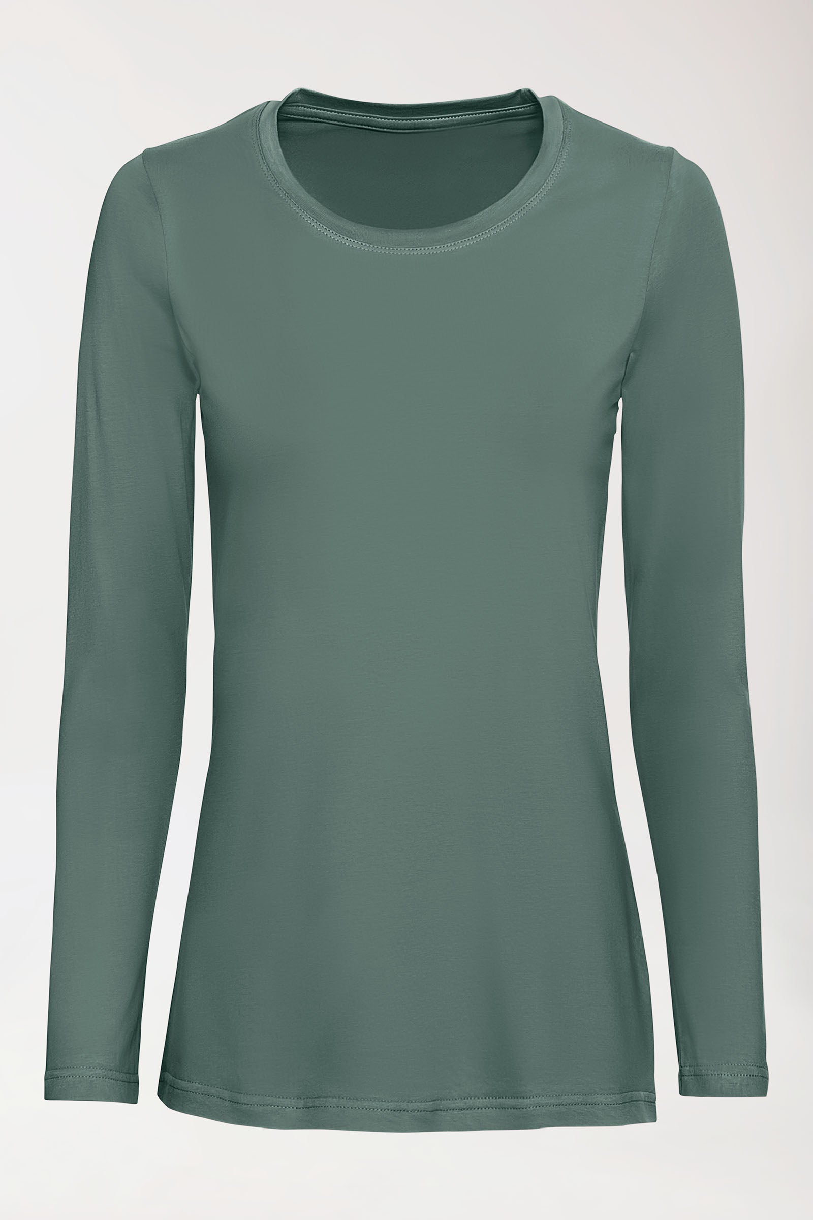 CORE Shirt Damen - 1/1 Arm dunkelgrün, Vorderansicht