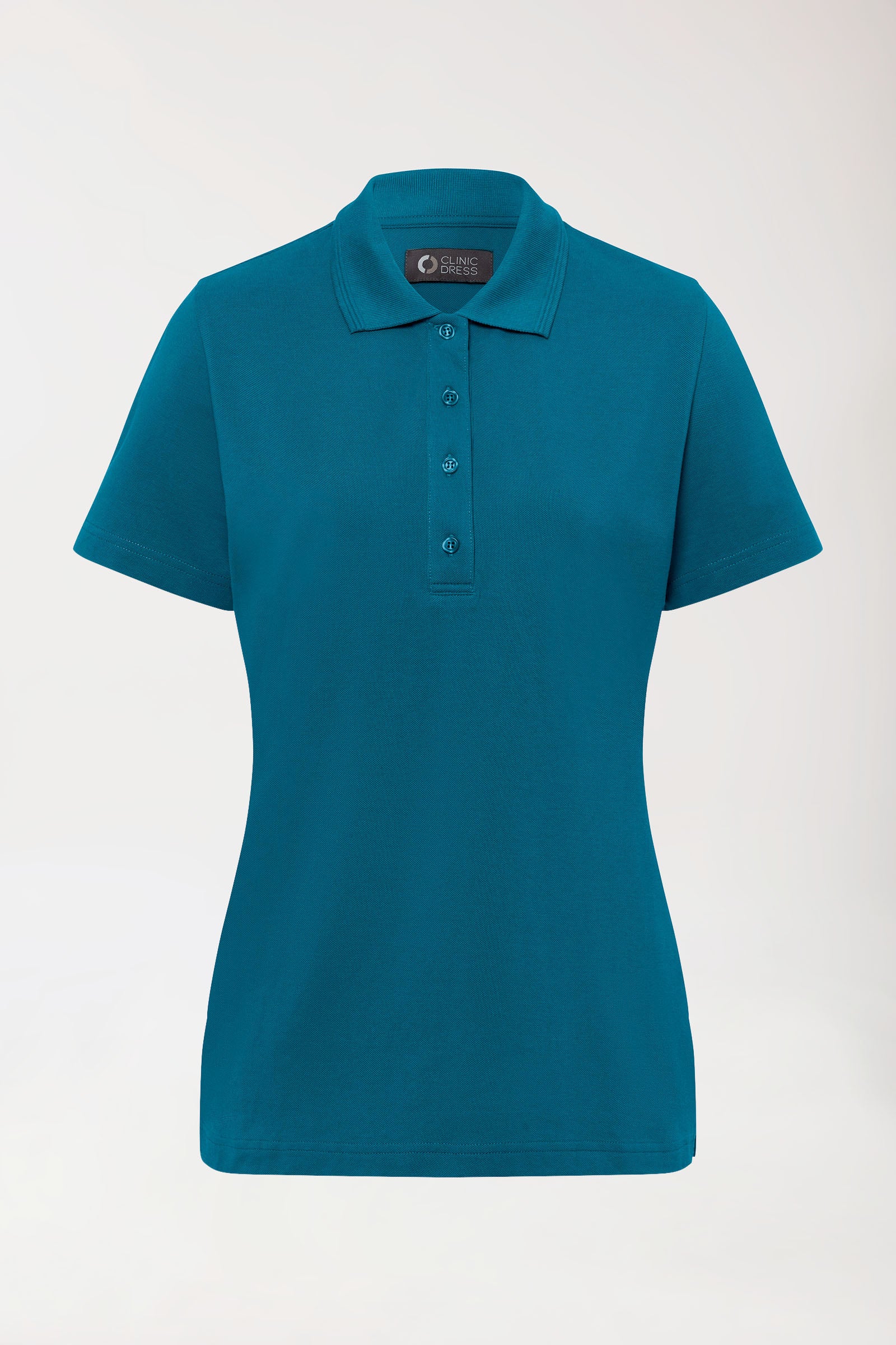 COMFY FLEX Stretch Shirt Damen - Polokragen petrol