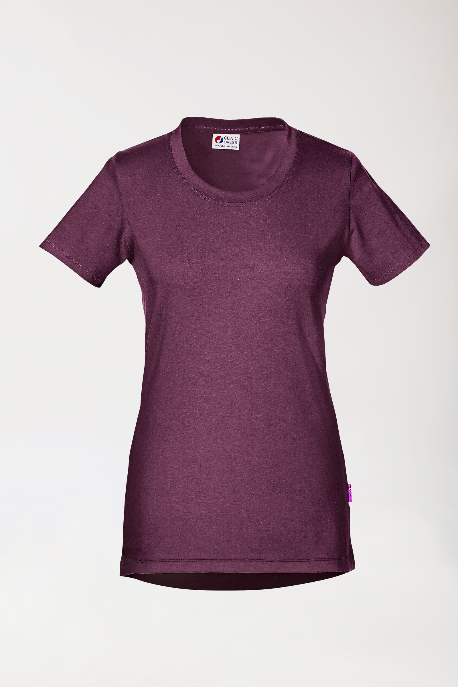 CORE Shirt Damen - Rundhals pflaume, Vorderansicht