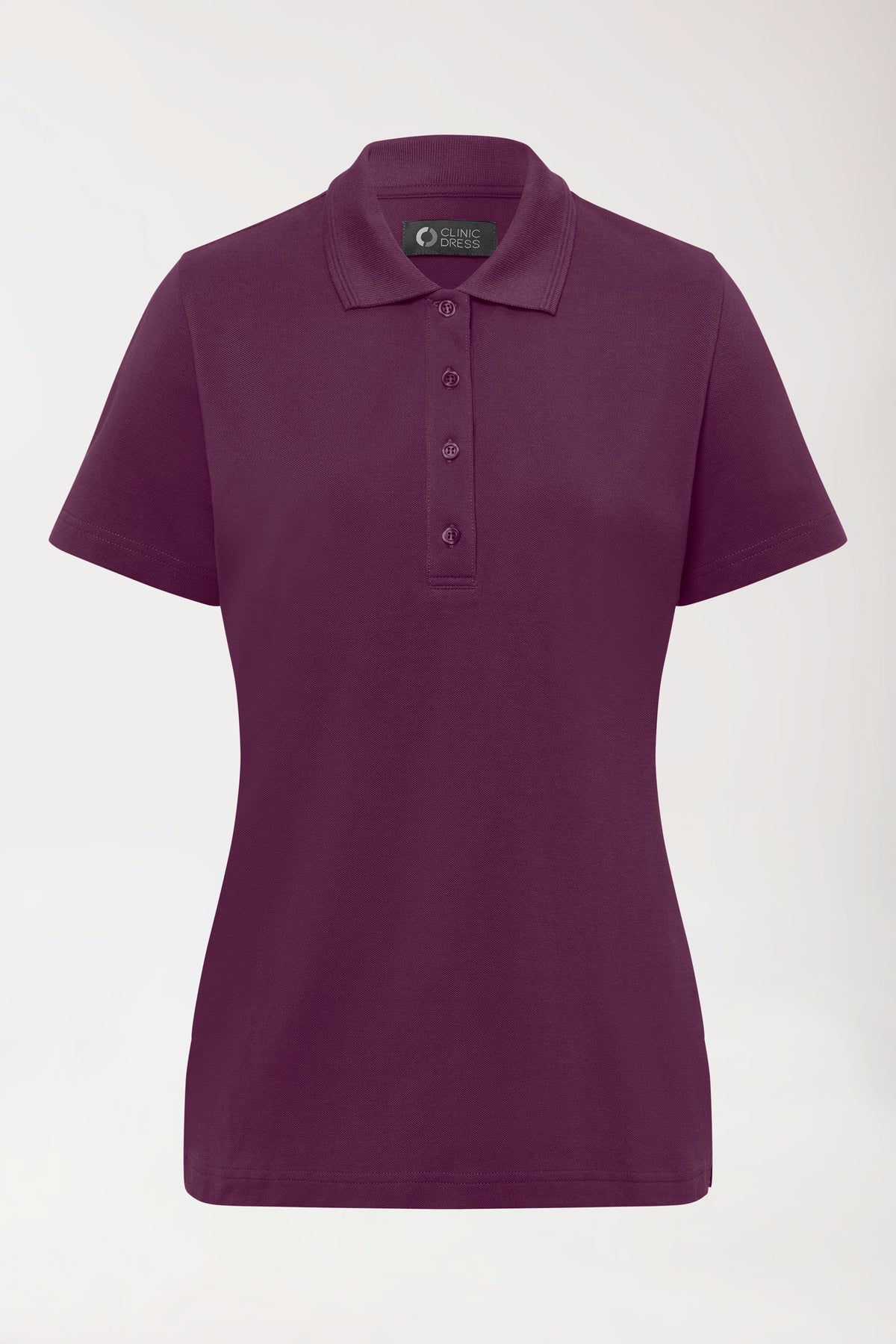 COMFY FLEX Stretch Shirt Damen - Polokragen pflaume