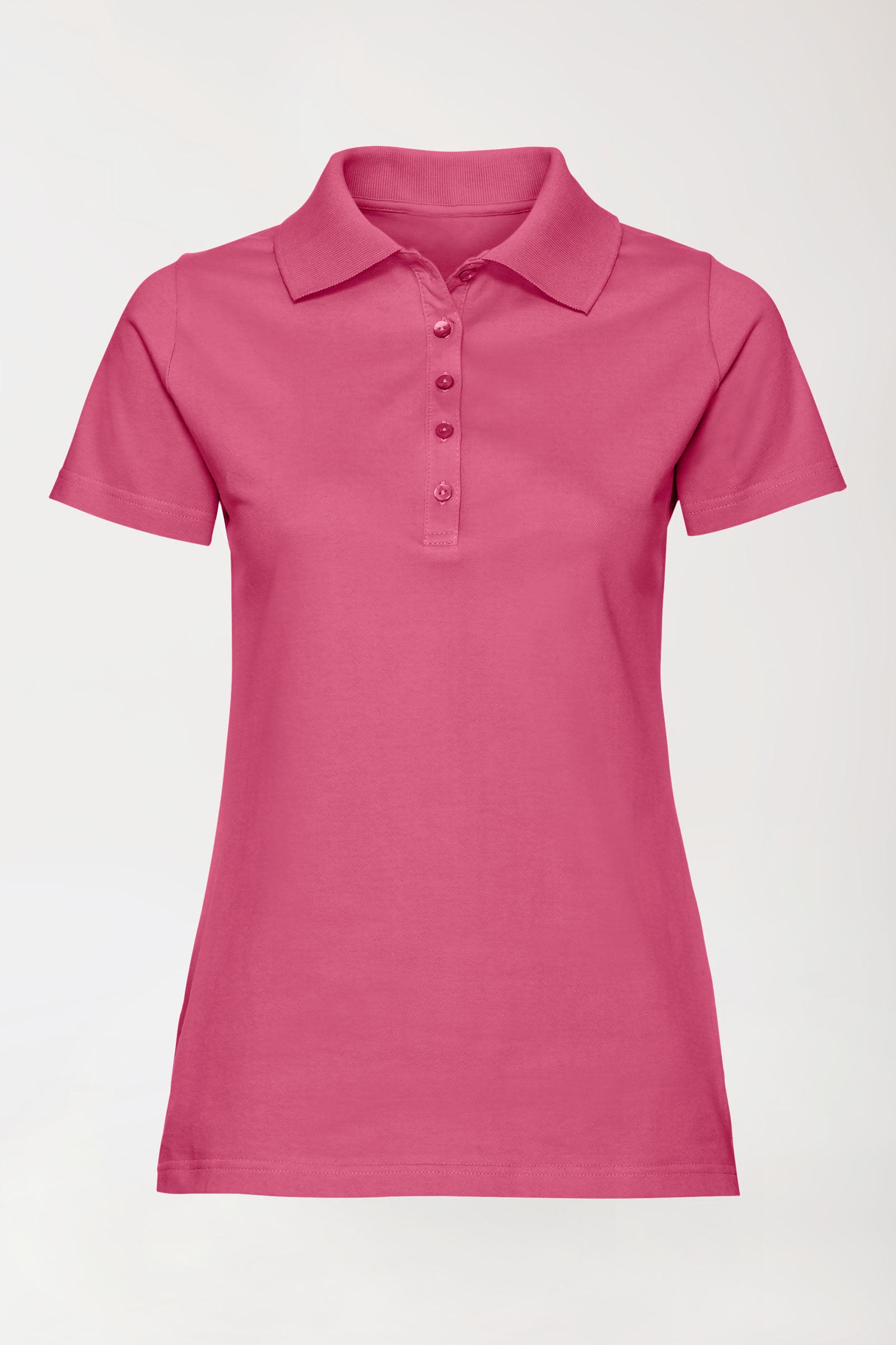 Stretch Shirt Damen - Polokragen rosenholz