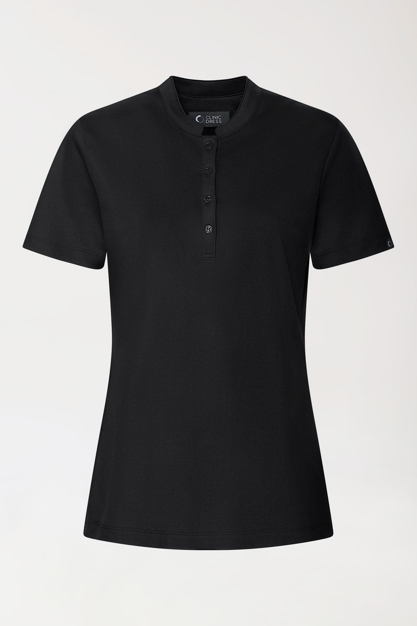 COMFY FLEX Stretch Shirt Damen - Stehkragen schwarz