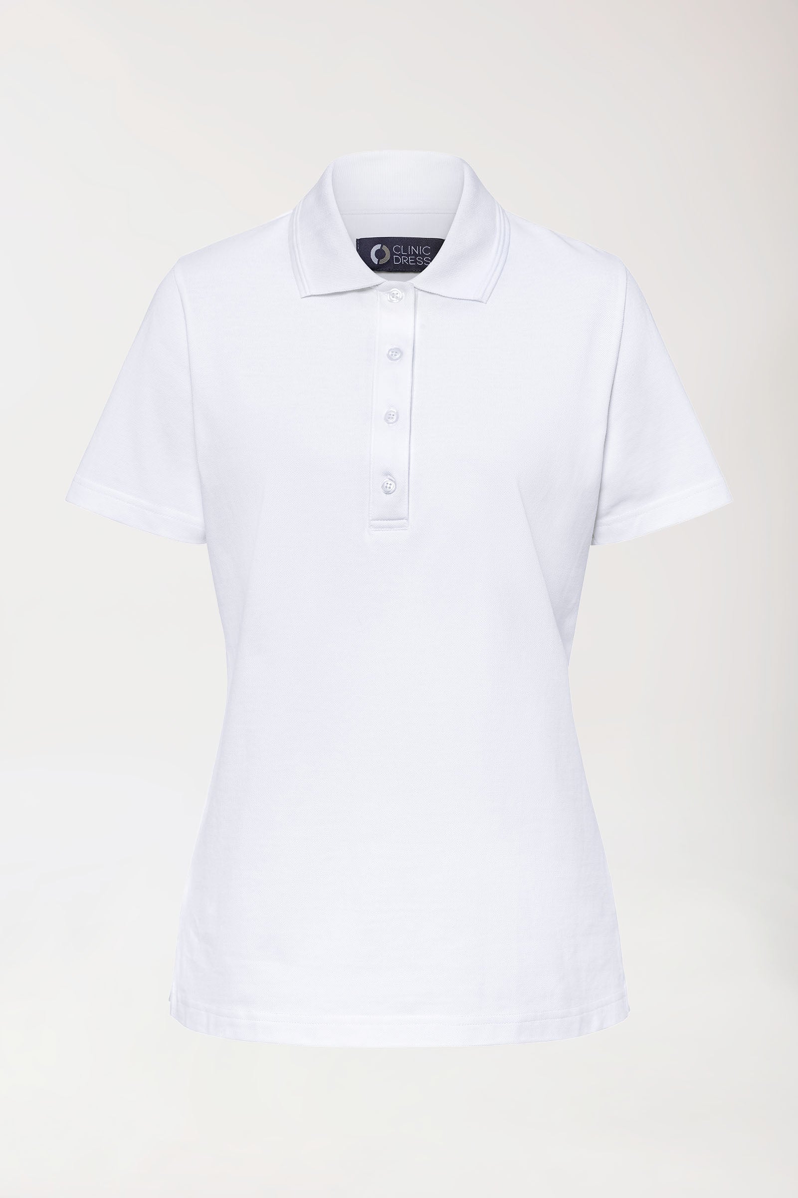 COMFY FLEX Stretch Shirt Damen - Polokragen weiß