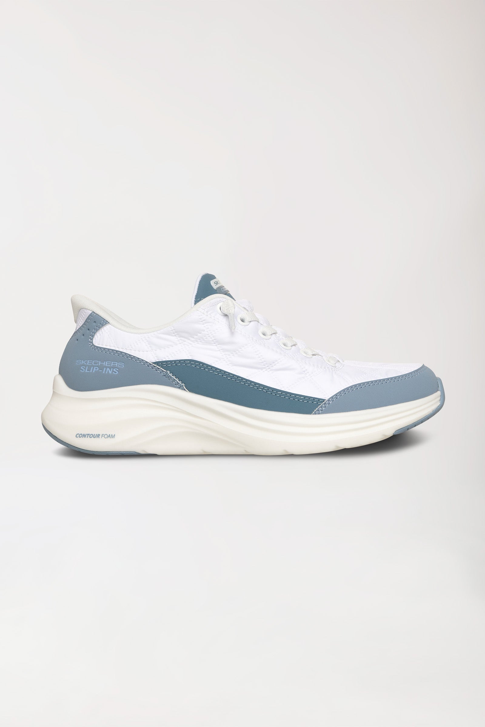 Damen Sneaker-SKECHERS Slip-ins-weiß/hellblau