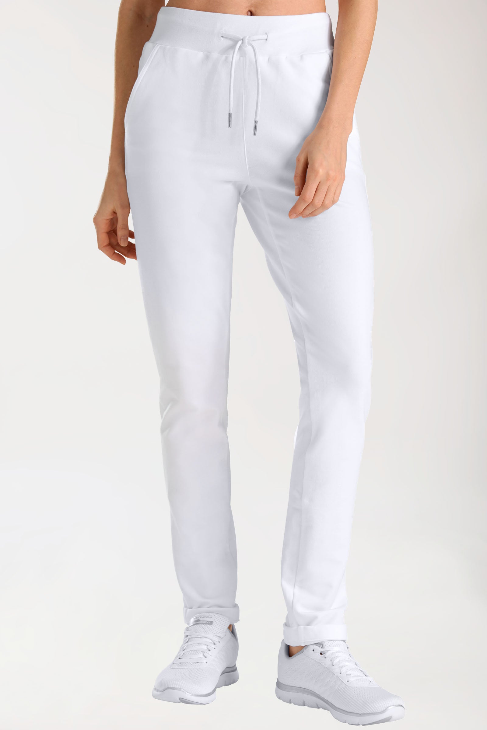 Sweathose für Damen Schlupfhose Weiß