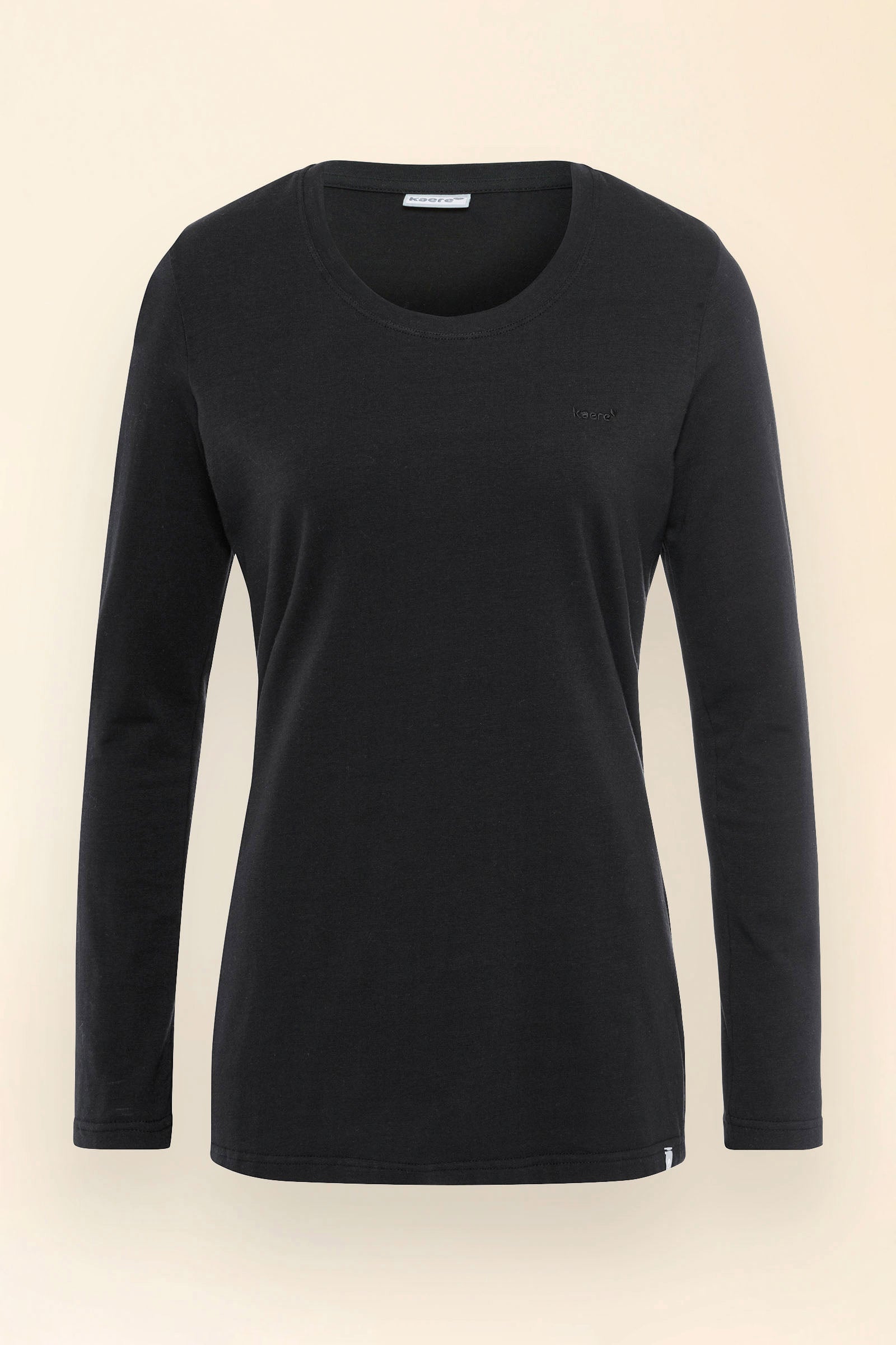 KAERE Shirt Damen - Longsleeve schwarz, Vorderansicht