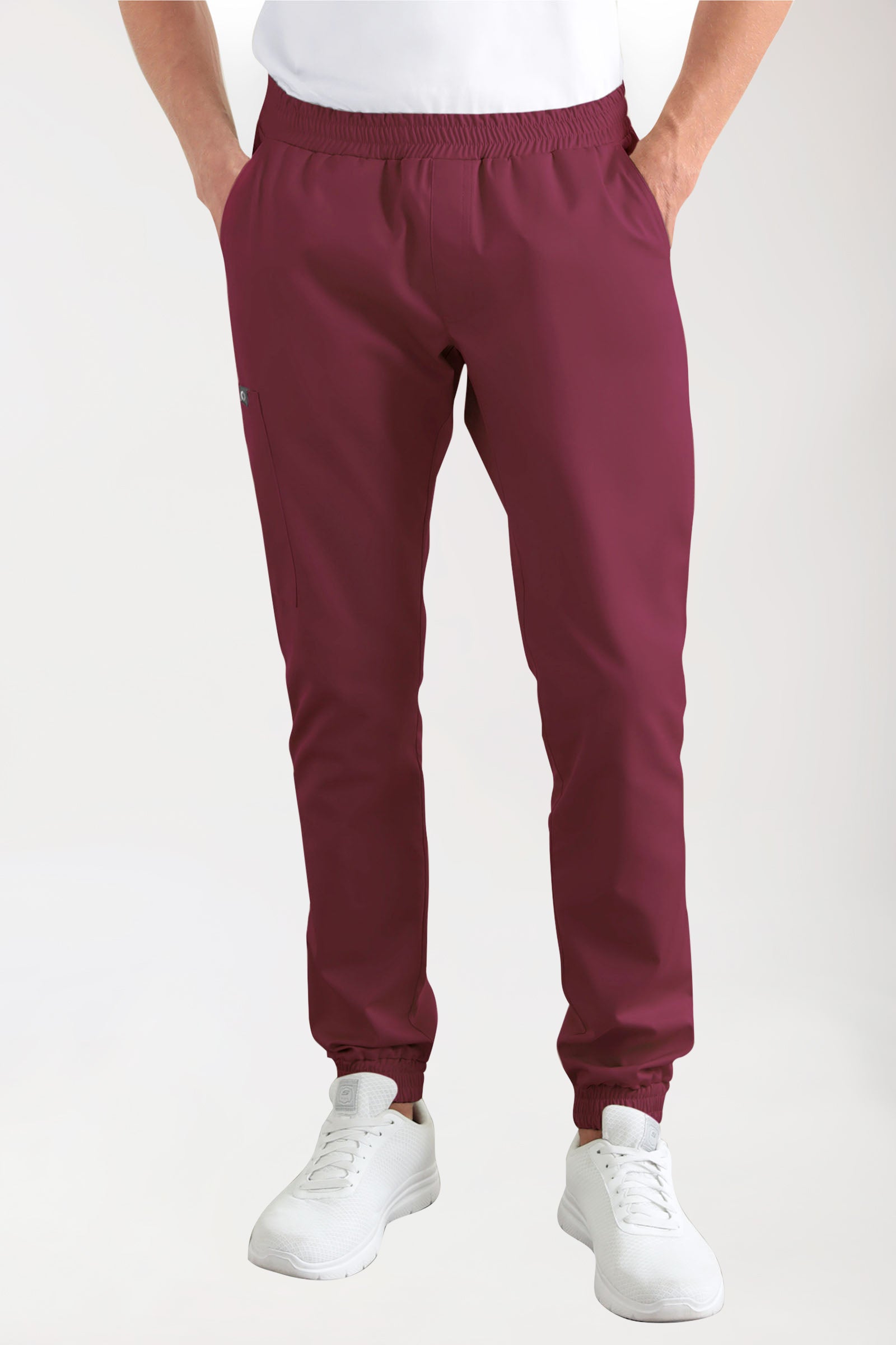CORE Cargohose Herren - Jogpants Style bordeaux, Vorderansicht