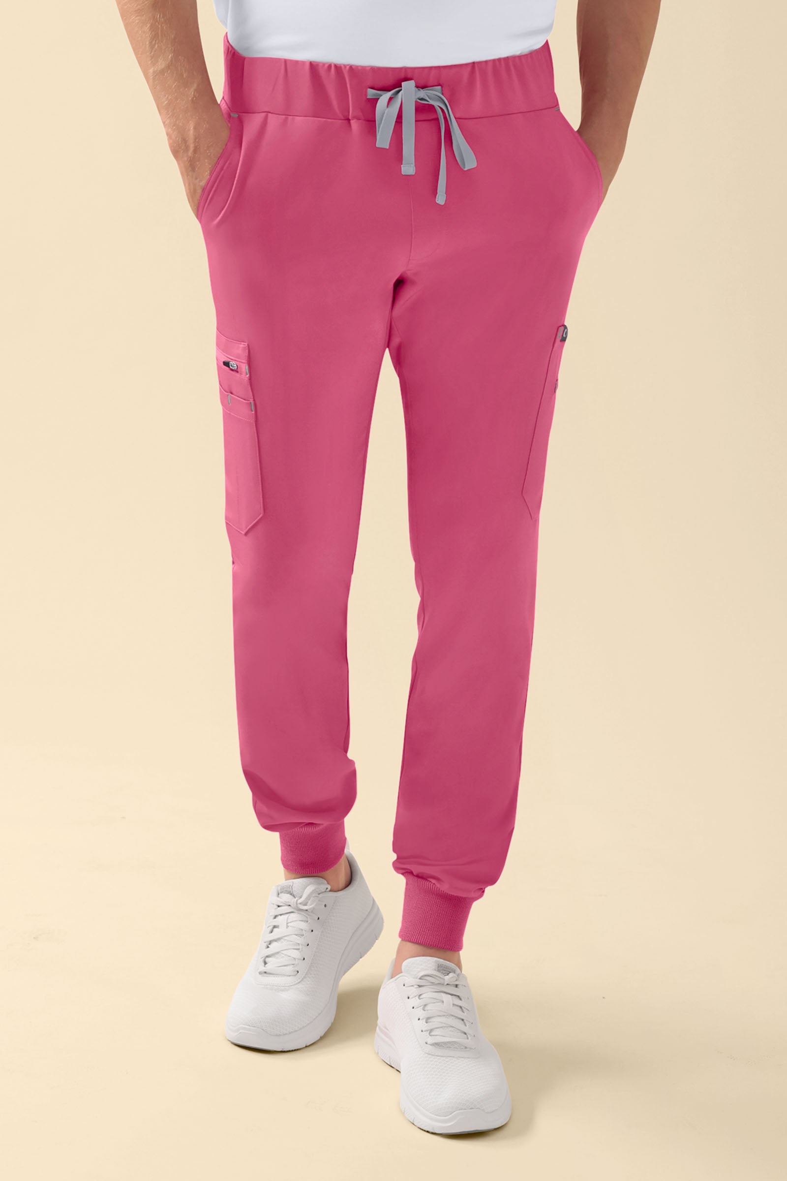 KAERE Hose Herren - Saumbündchen mit Beintaschen rosenholz