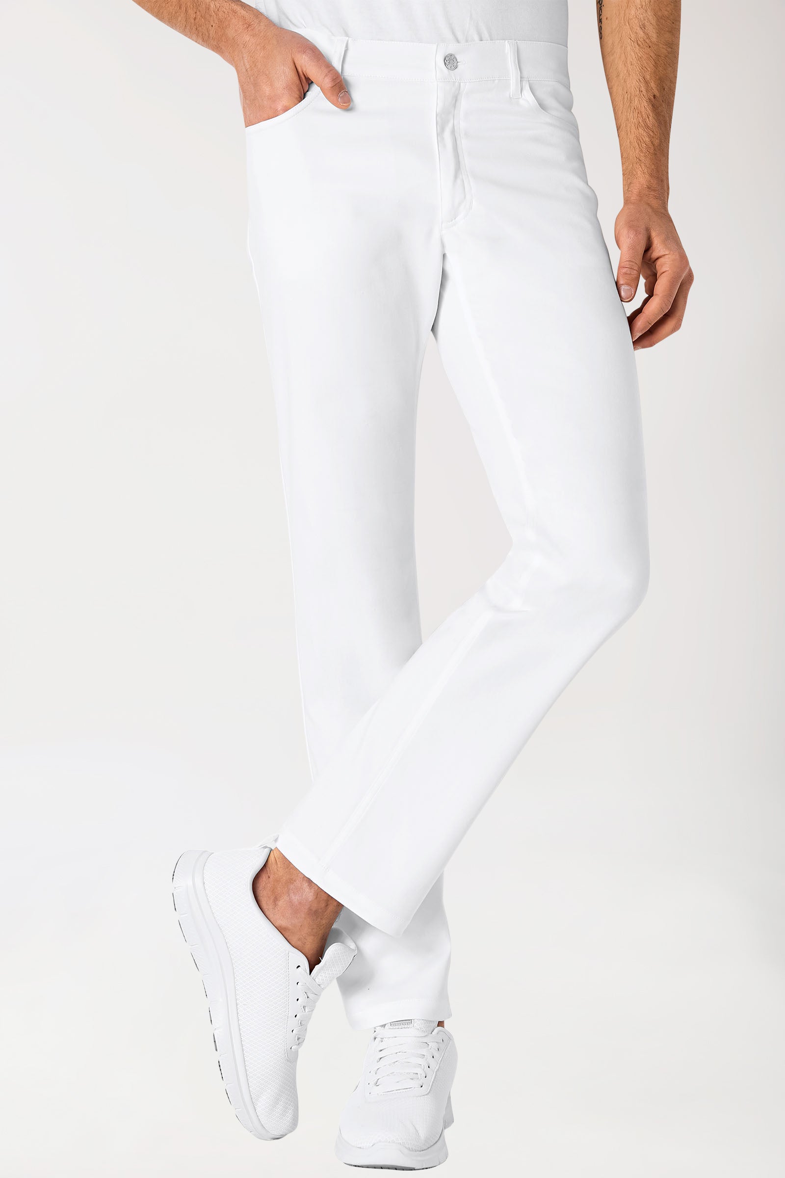 COMFY FLEX 5-Pocket Hose Herren - gerades Bein weiß