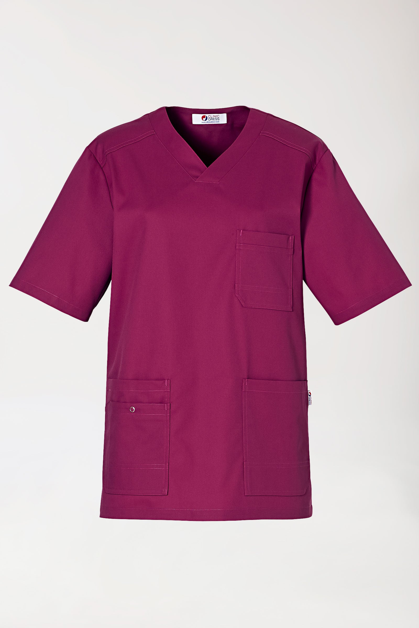 CLINIC STRETCH Schlupfkasack Herren berry, Vorderansicht