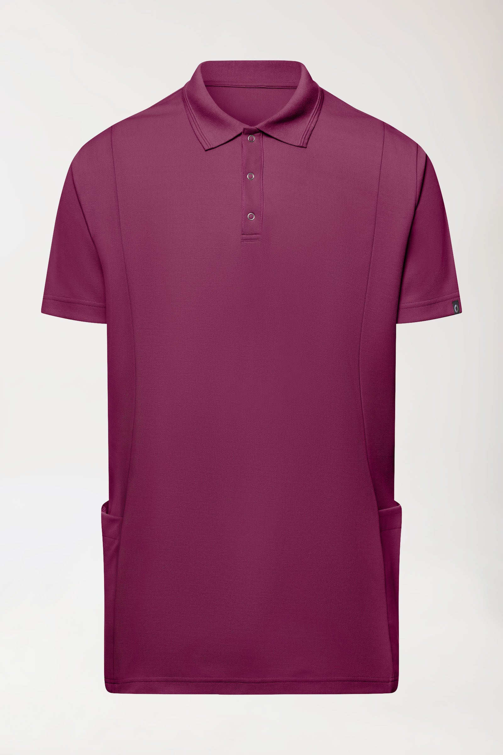 COMFY FLEX Stretch Schlupfkasack Herren - Polokragen berry, Vorderansicht