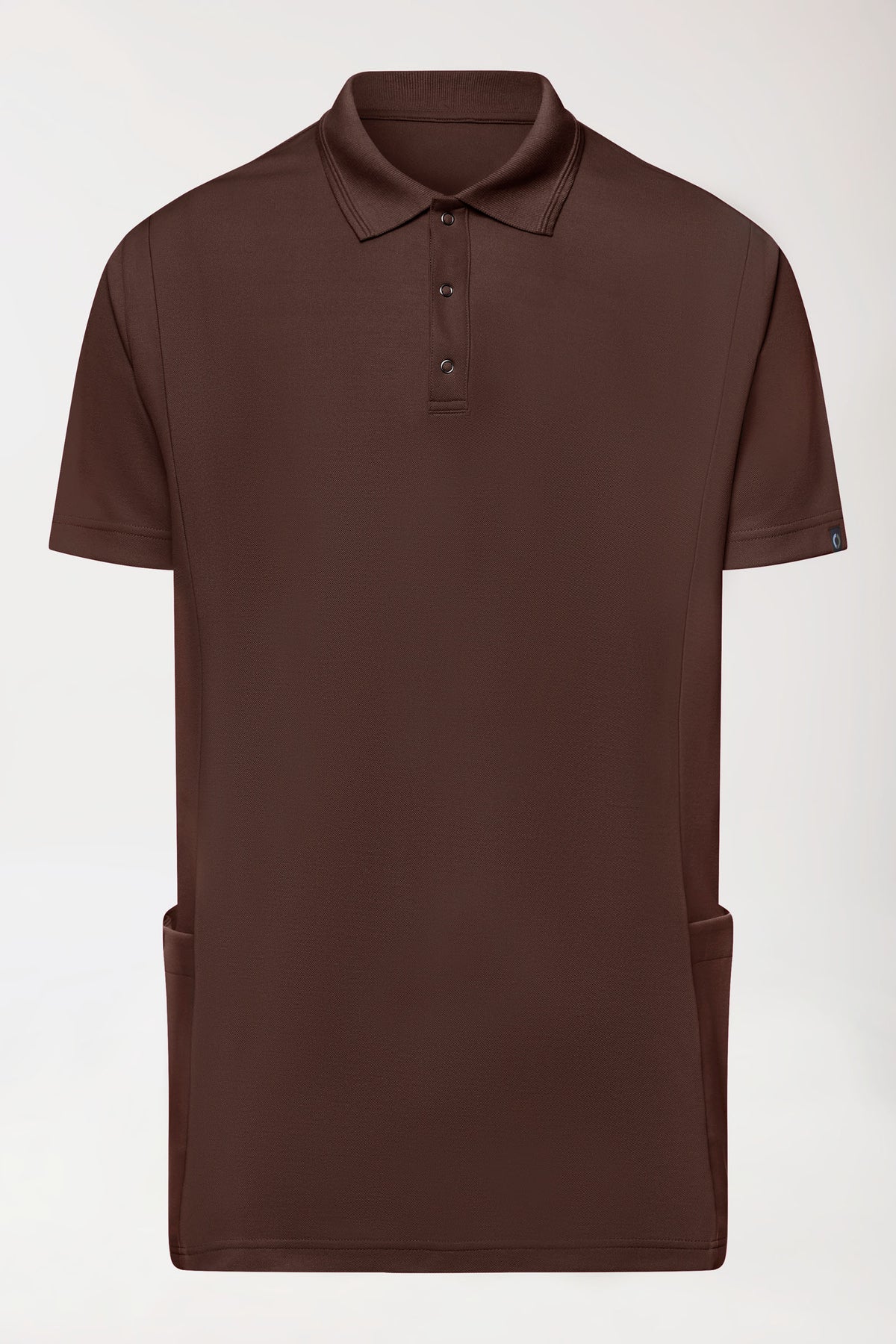 COMFY FLEX Stretch Schlupfkasack Herren - Polokragen coffee