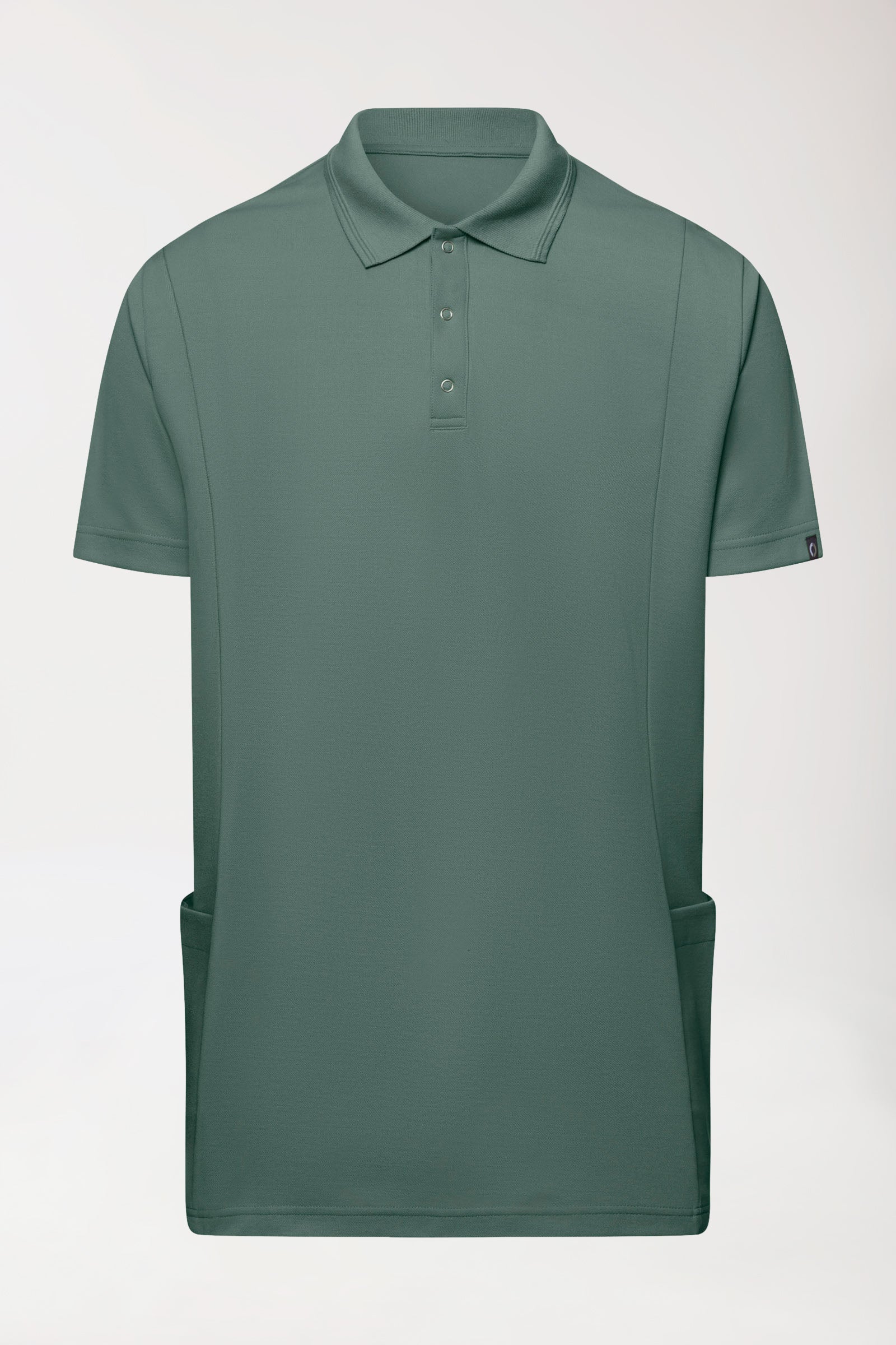 COMFY FLEX Stretch Schlupfkasack Herren - Polokragen dunkelgrün