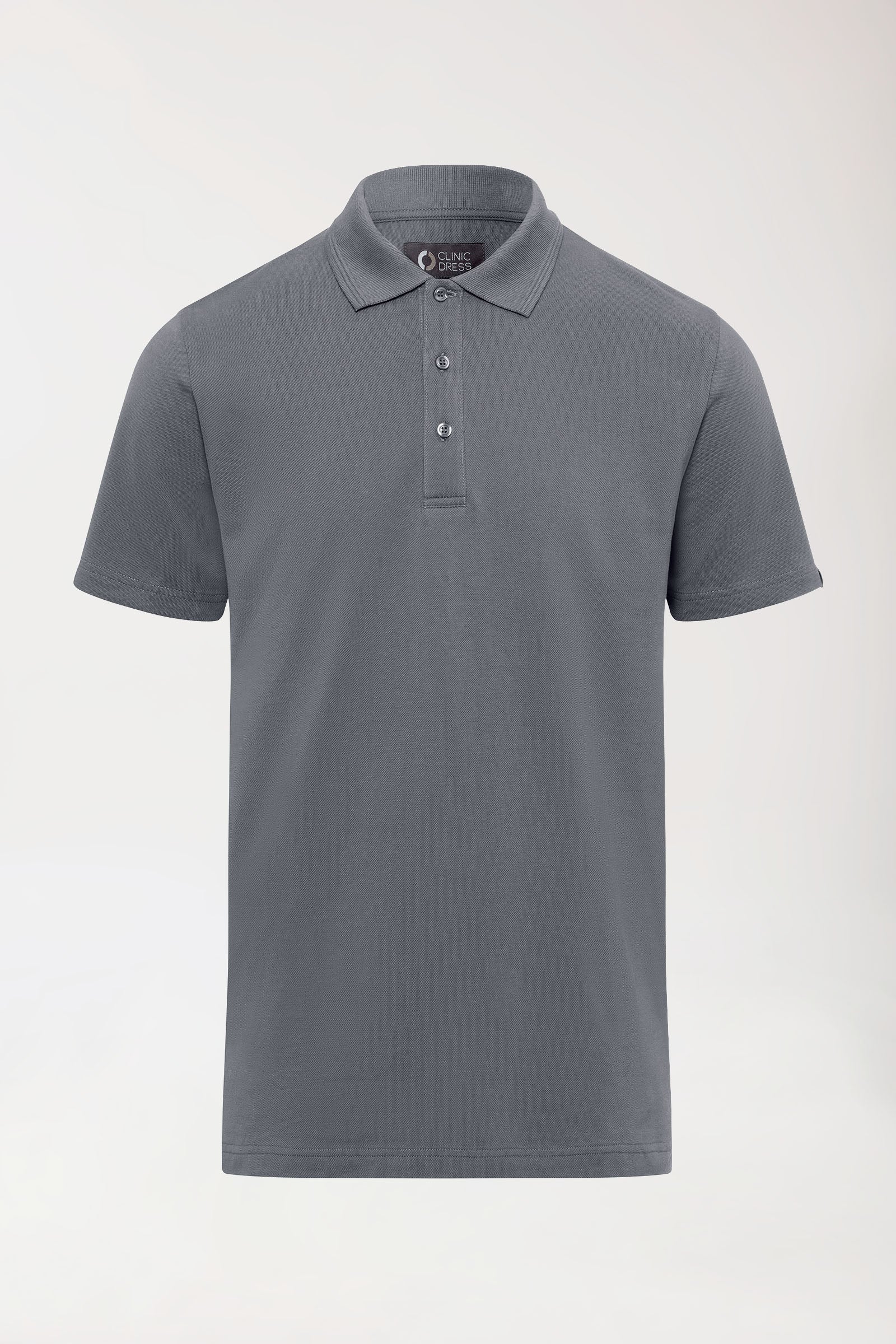 COMFY FLEX Stretch Shirt Herren - Polokragen steingrau