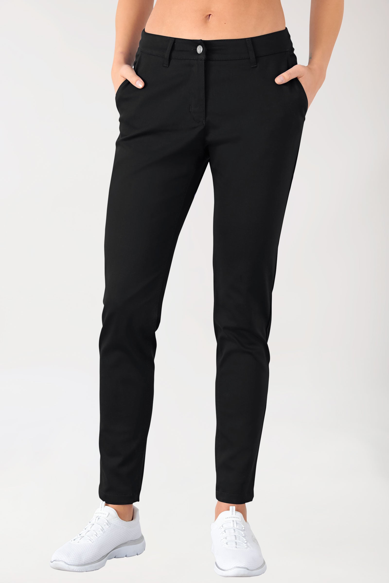 Stretch Hose Damen - Chino Style schwarz