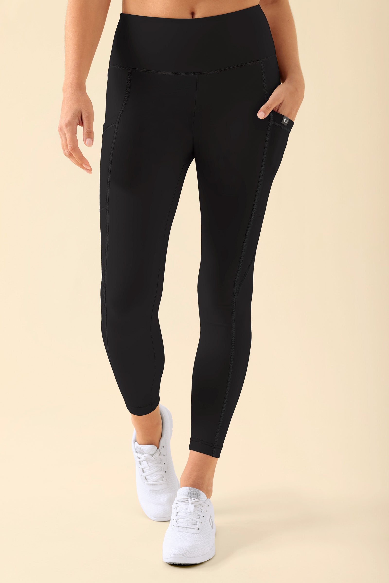 KAERE Leggings Damen - super elastisch schwarz