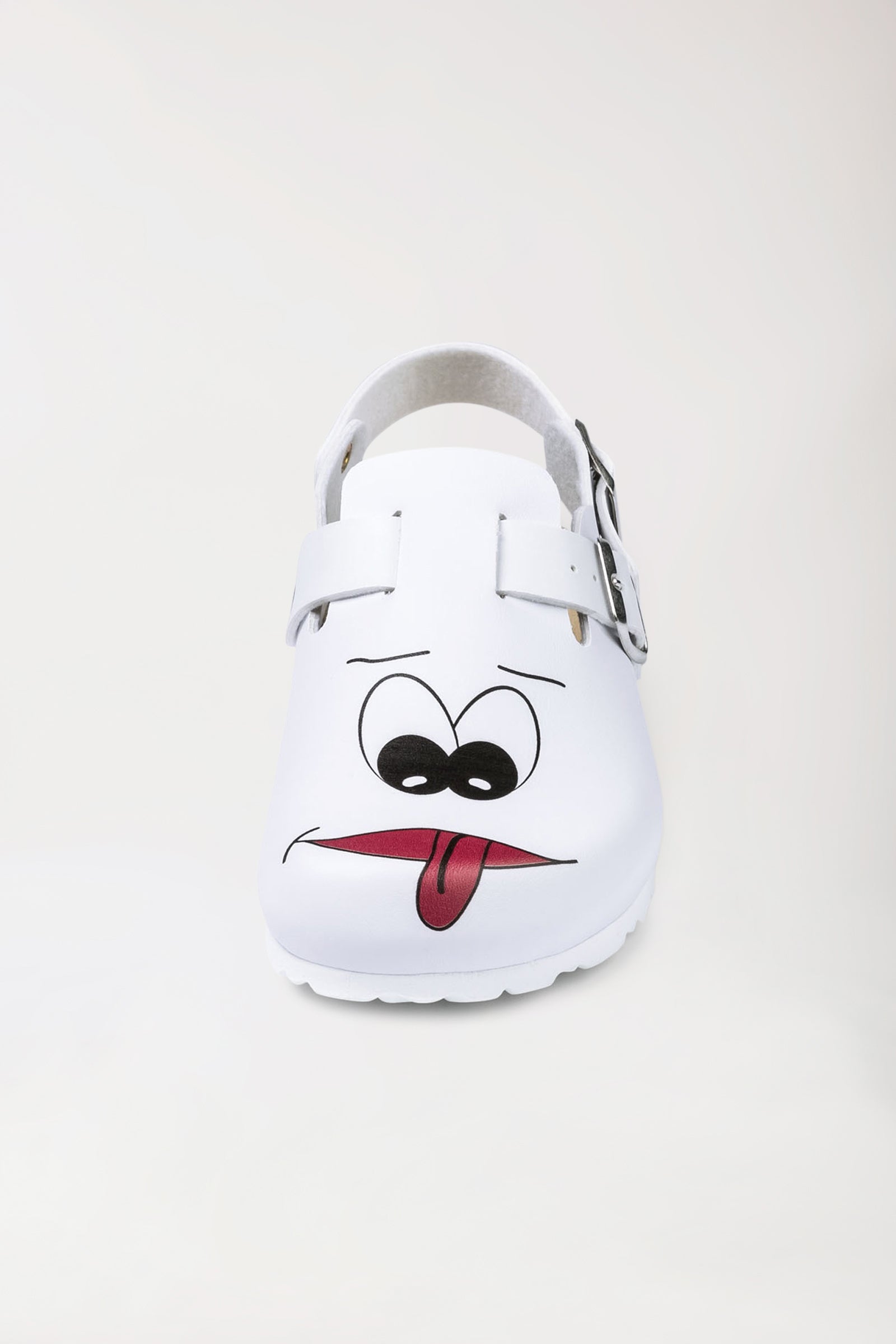 Damen Clog - Motivdruck - weiß/bunt