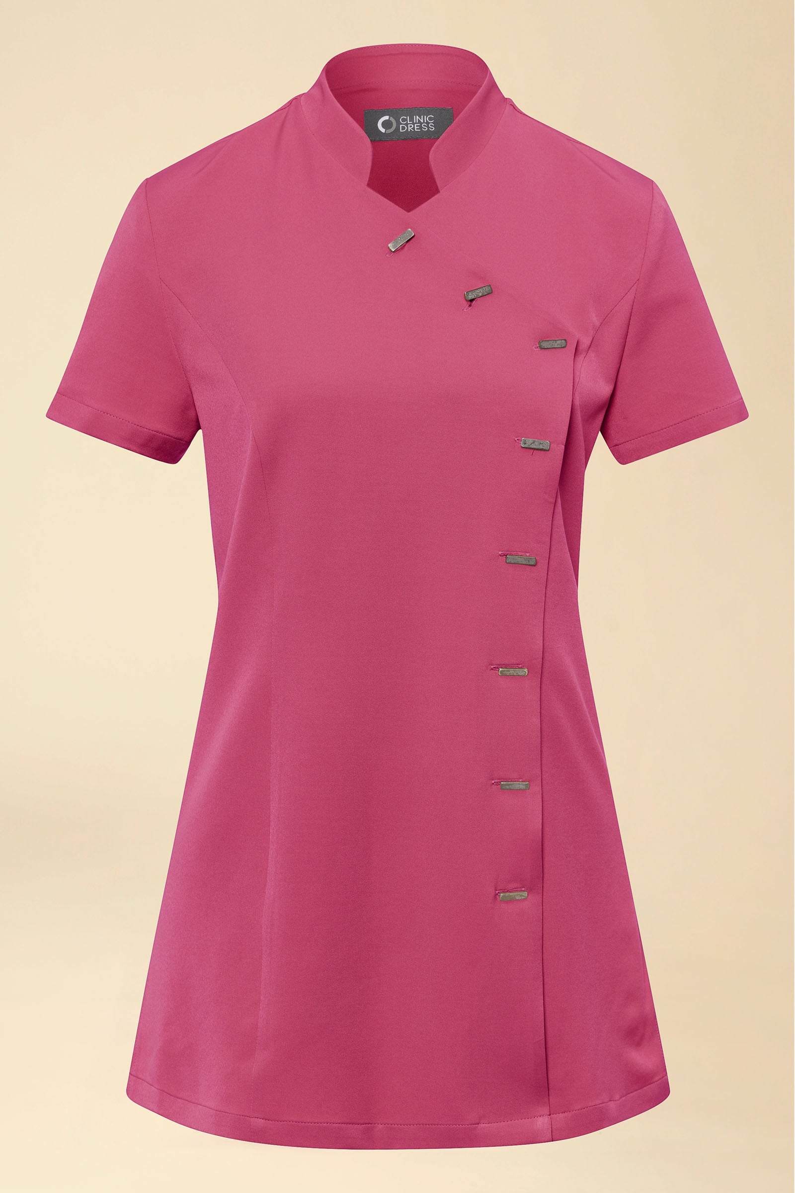 KAERE Kasack Damen - asymmetrische Knopfleiste rosenholz, Vorderansicht