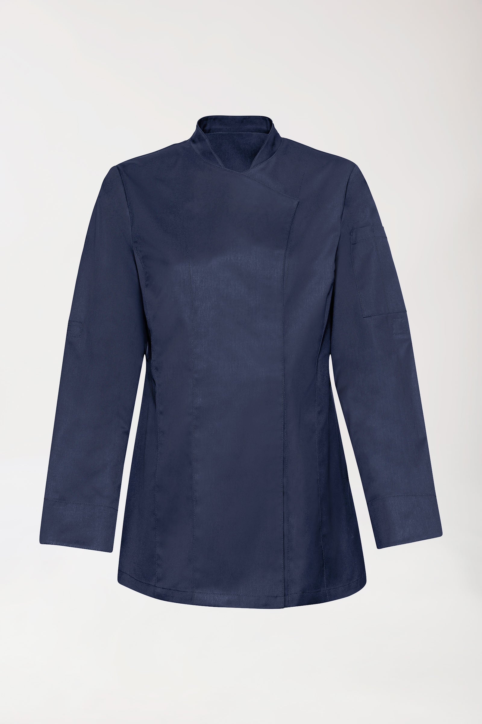 Gastro Kochjacke Damen - 1/1 Arm navy, Vorderansicht