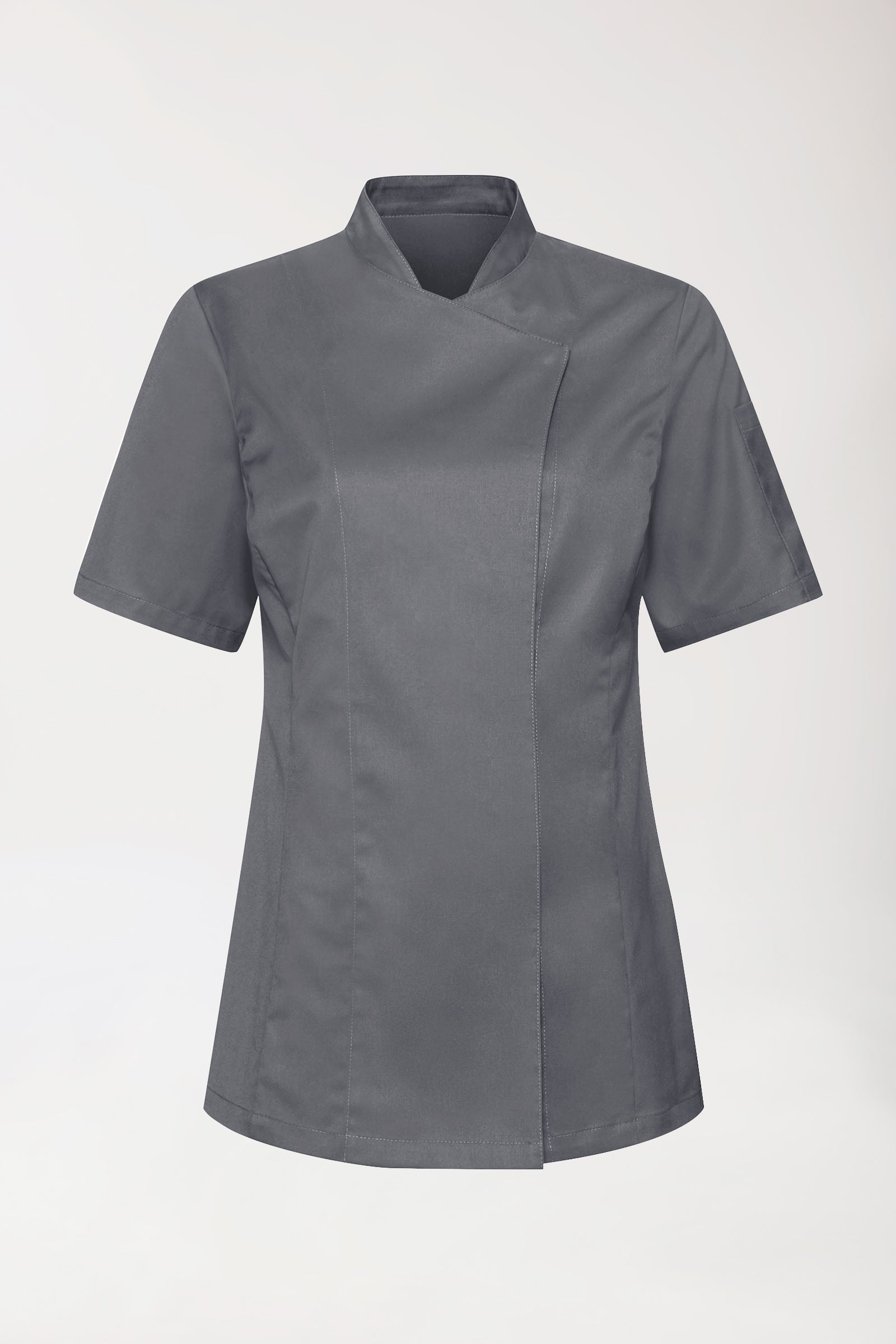 Gastro Kochjacke Damen - 1/2 Arm steingrau