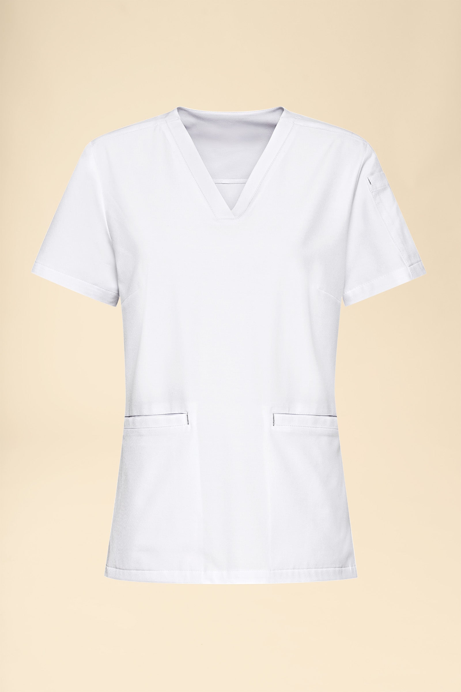 KAERE Schlupfkasack Damen - V-Ausschnitt weiß, Vorderansicht