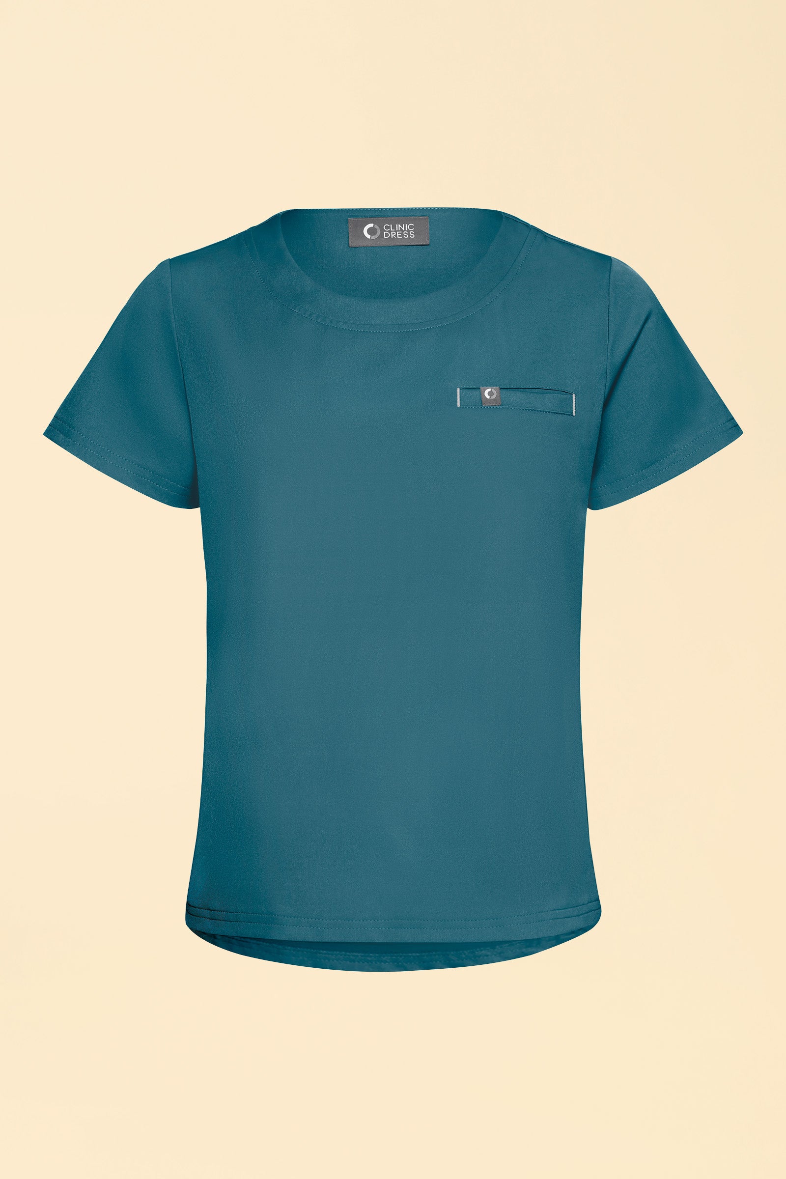 KAERE Shirt Damen - Rundhalsausschnitt petrol, Vorderansicht