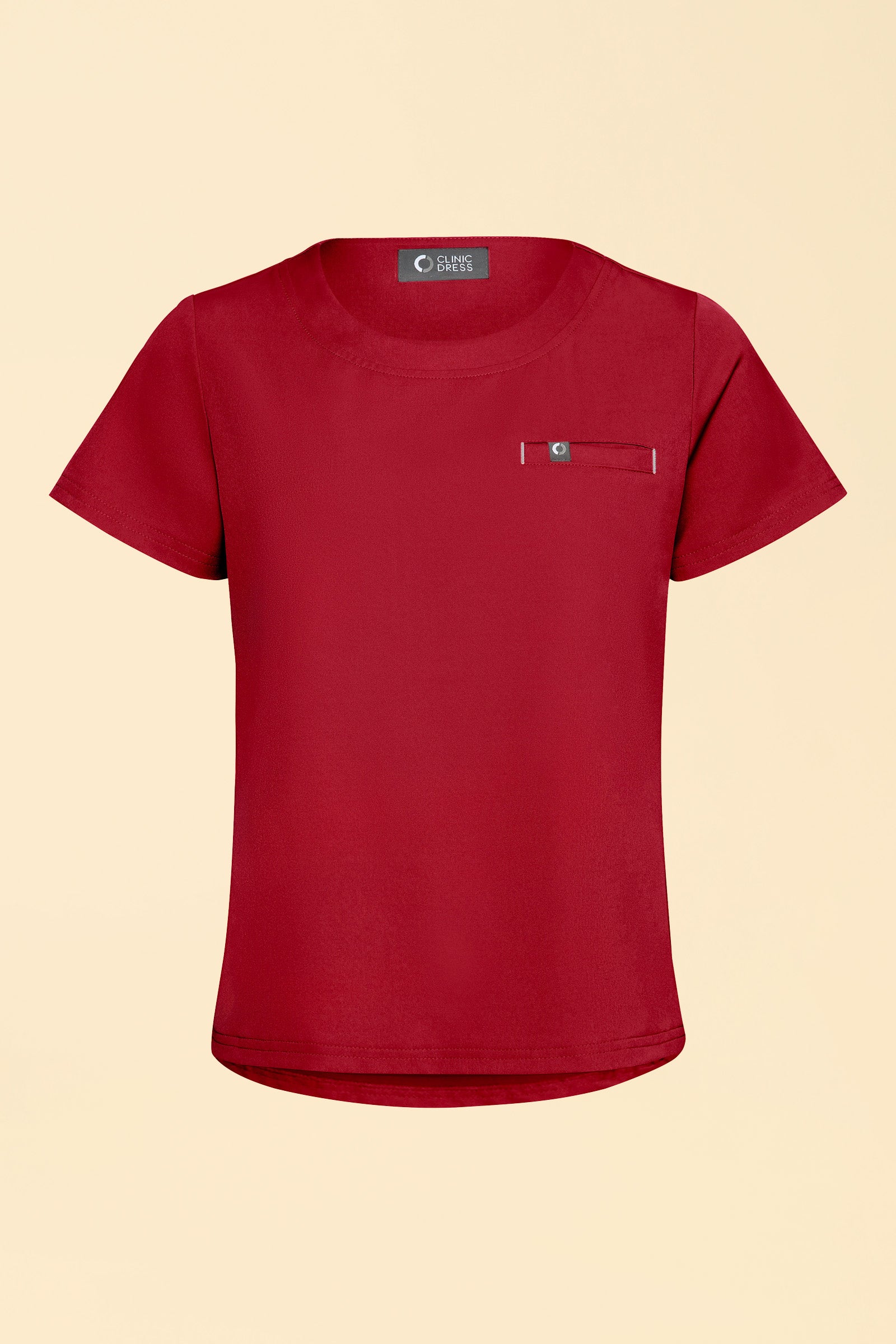 KAERE Shirt Damen - Rundhalsausschnitt rot, Vorderansicht
