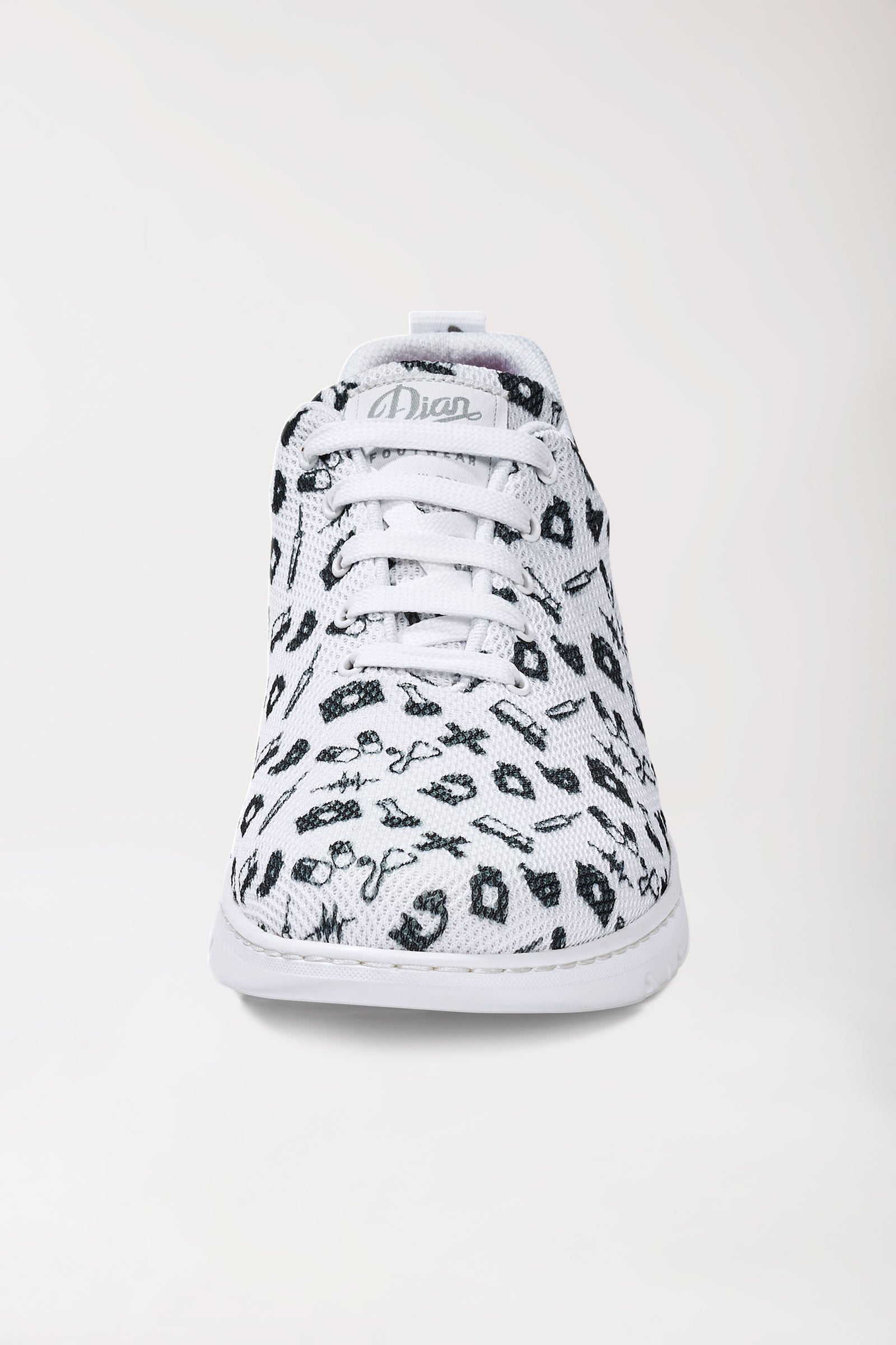 Unisex Berufsschuh weiß/schwarz, Vorderansicht